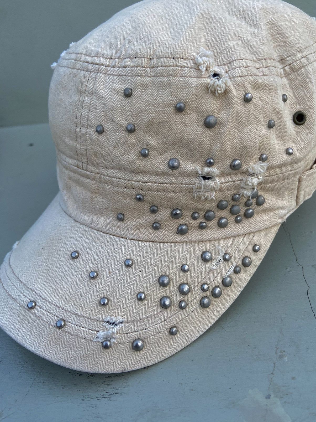 If Six Was Nine 2000s button studded punk patrol hat Size ONE SIZE - 3 Thumbnail