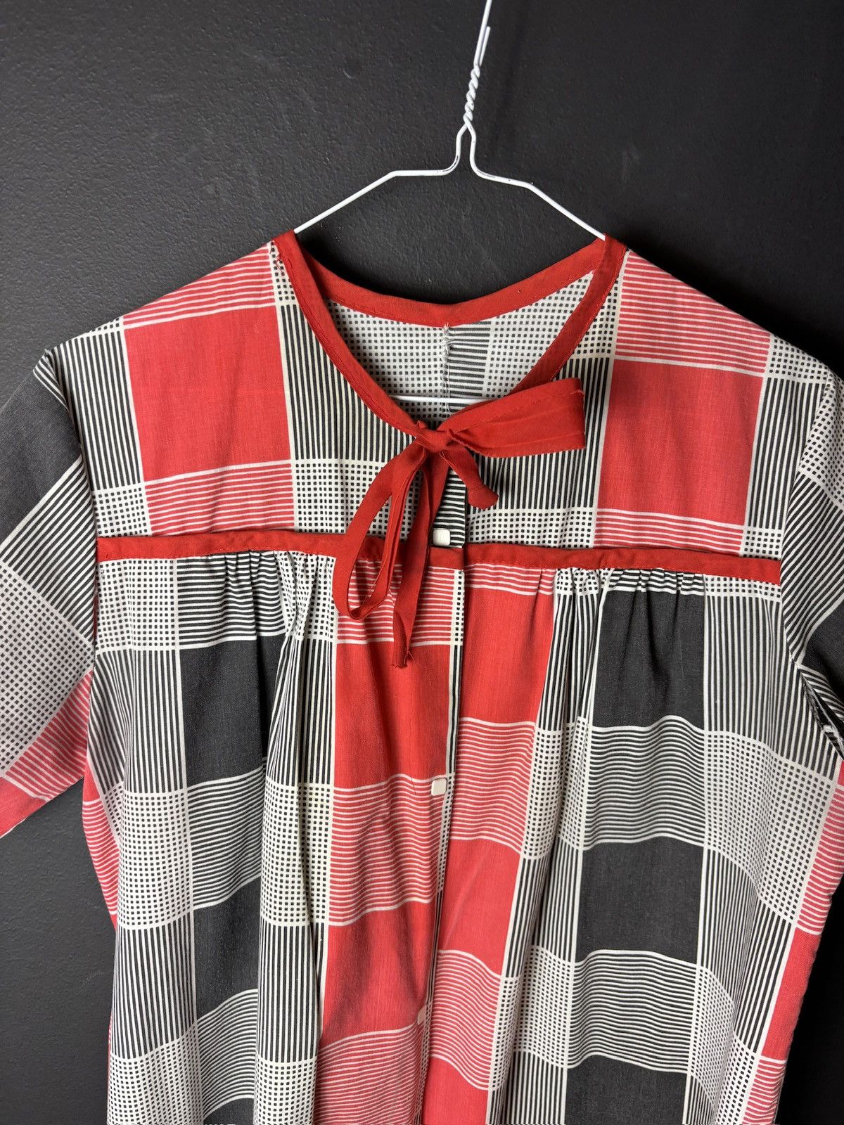 Vintage 1970s Plaid Dress Vintage Summer Gown YSL 60s MCM 80s Beach Size M / US 6-8 / IT 42-44 - 3 Thumbnail