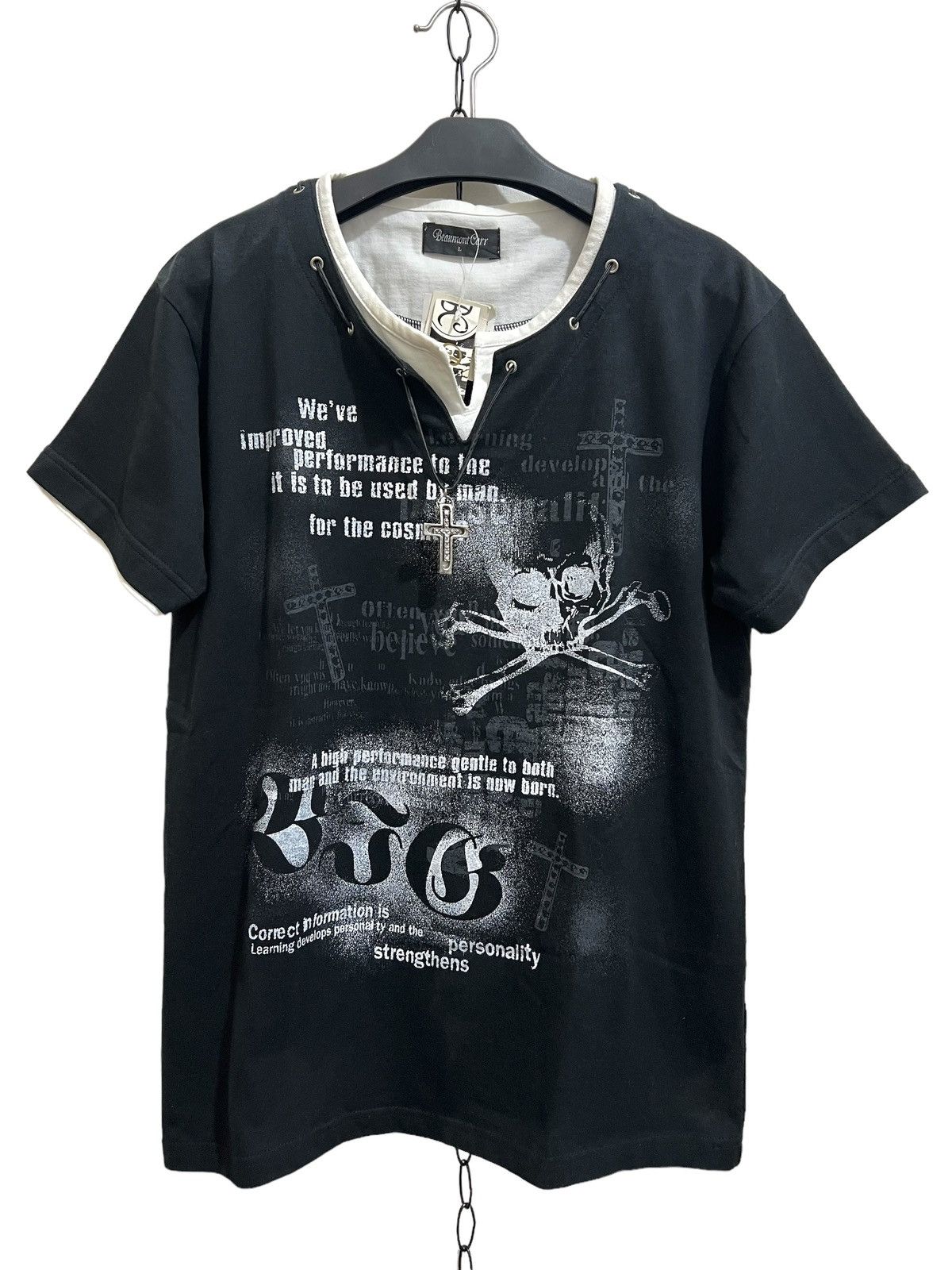 image of If Six Was Nine x Le Grande Bleu L G B Beaumontcarr Poem Tee in Black, Men's (Size Medium)