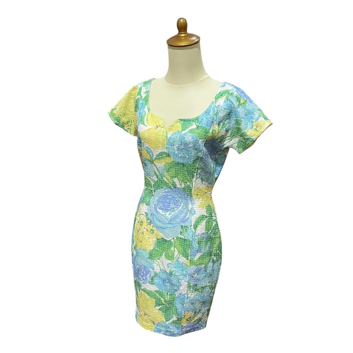 Christian Dior Monsieur Christian Dior Mid Length Floral Dress Size L / US 10 / IT 46 - 2 Thumbnail