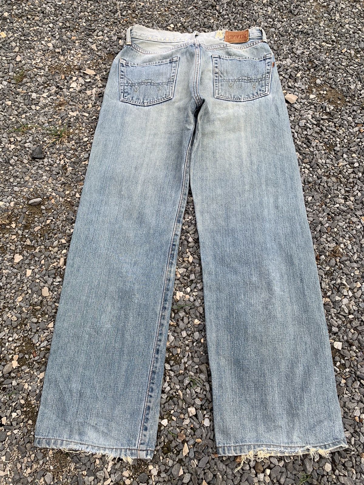 Kapital VINTAGE EDWIN 505 SELVEDGE FADED & RUSTY DISTRESSED DENIM Size US 28 / EU 44 - 4 Thumbnail