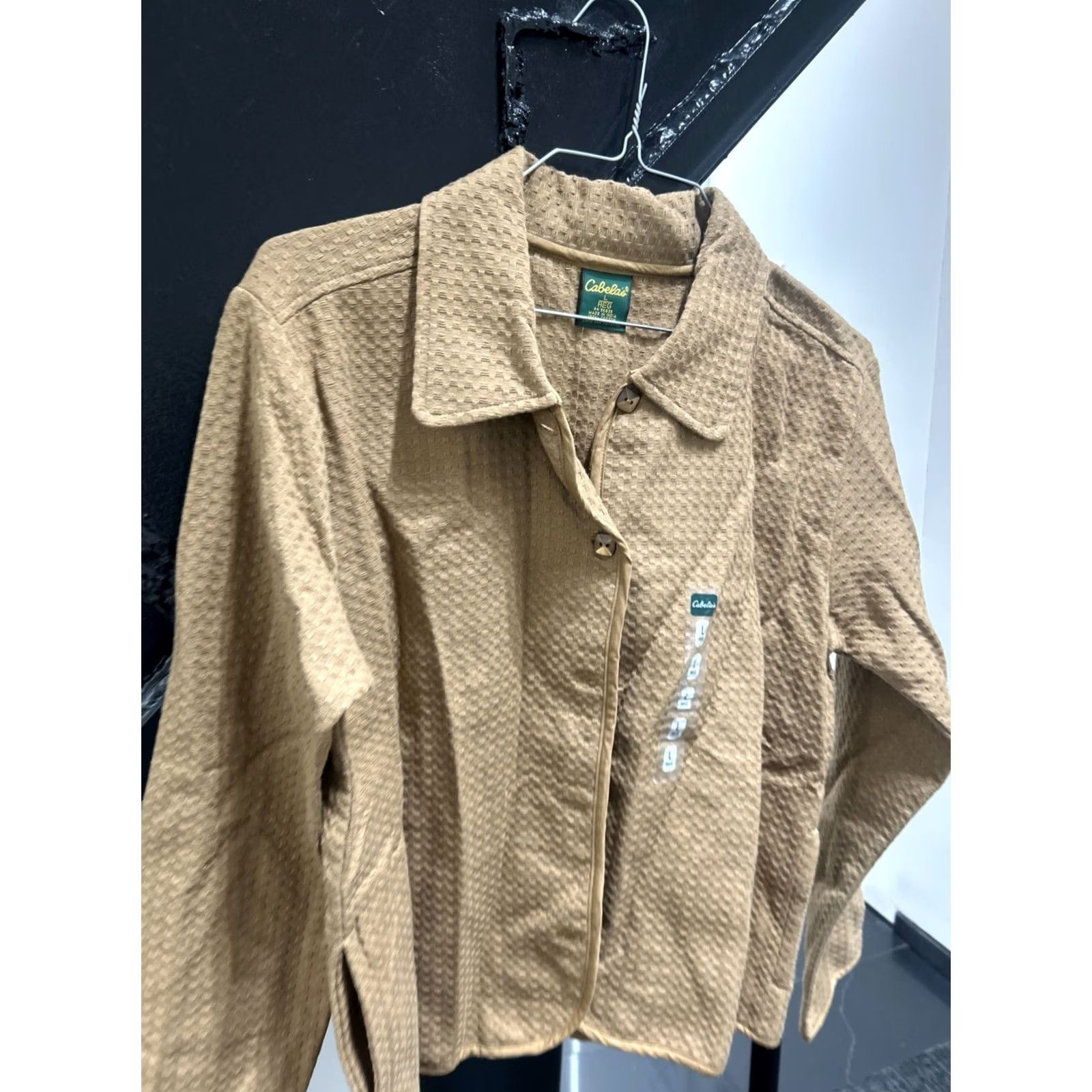 Vintage Cabela's Jacket Womens L Brown Quilted Button Up Pockets NWTs Tanish Solid Long Sleeve Lightweight Fall Spring Regular"} Size M / US 6-8 / IT 42-44 - 3 Thumbnail