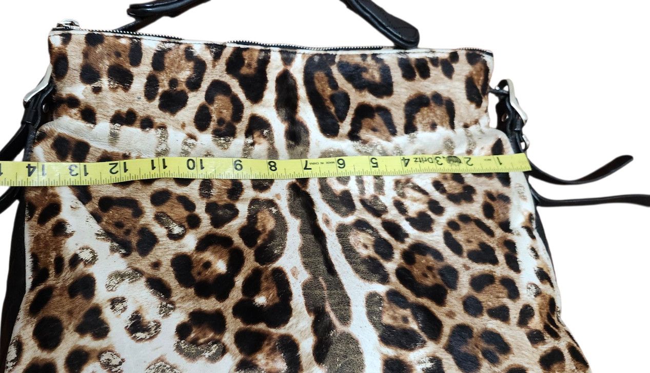 Jimmy Choo Jimmy Choo Animal Print Hobo Bag Fur & Leather Designer Size ONE SIZE - 17 Thumbnail