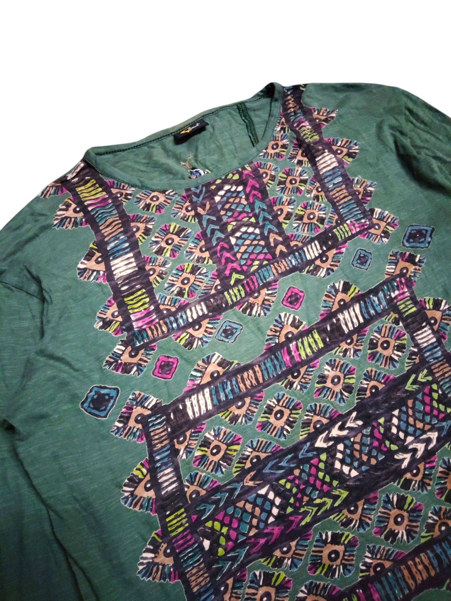 Japanese Brand vintage AMINA Navajo Native motive designer t shirt Size US L / EU 52-54 / 3 - 4 Thumbnail