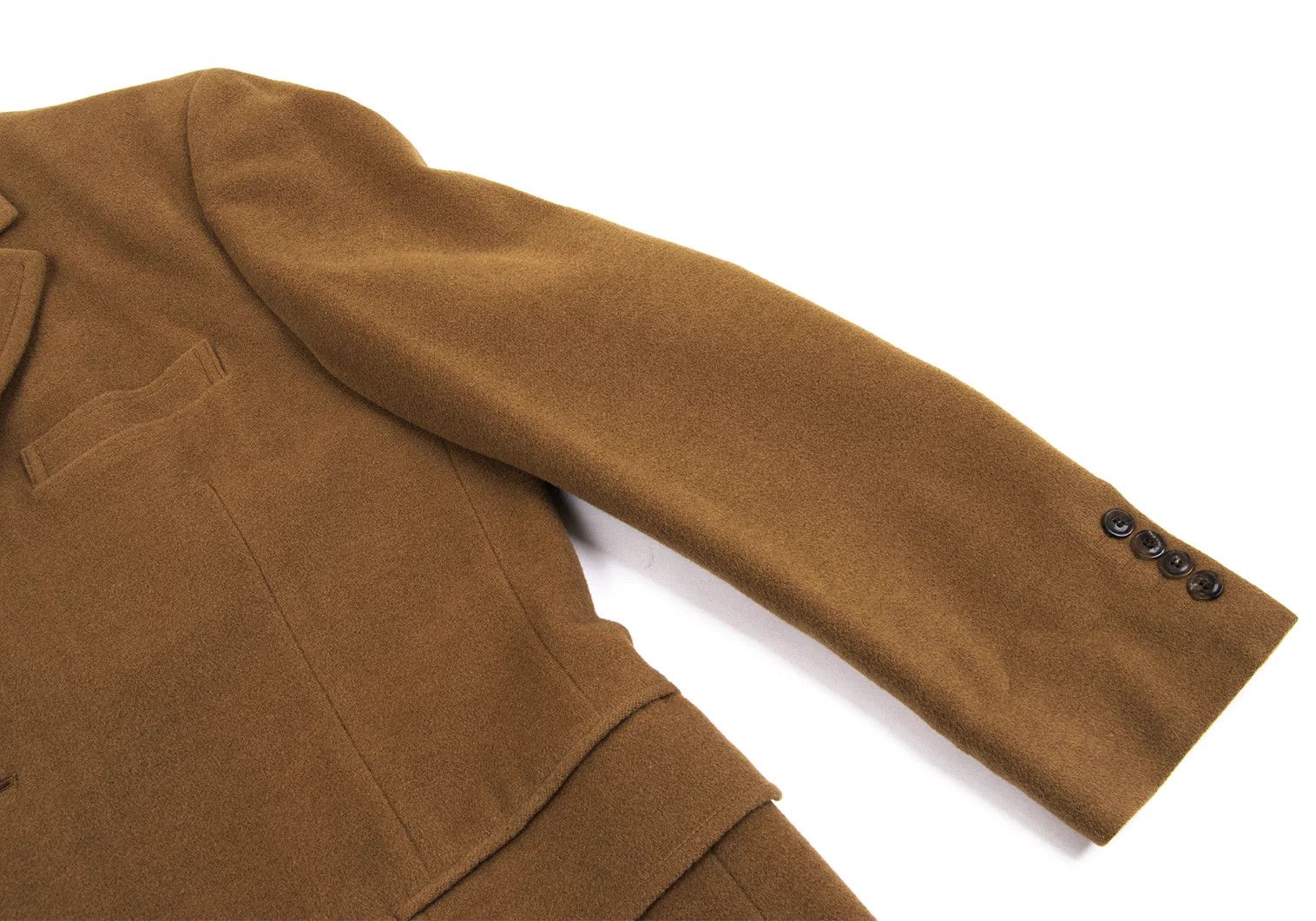 Jean Paul Gaultier Wool Melton Chester Coat in Camel, Size 48 Size US M / EU 48-50 / 2 - 8 Thumbnail