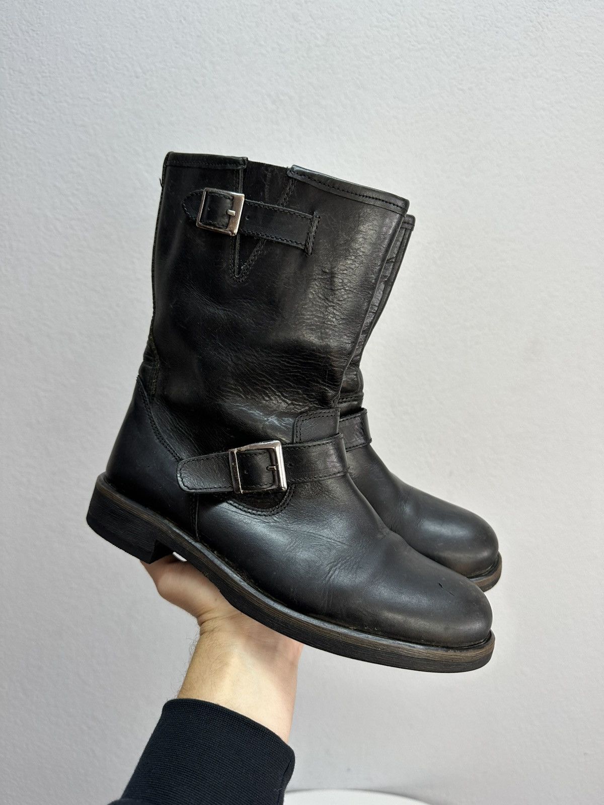 If Six Was Nine Vintage Italian AS 98 Guidi Style High Leather Biker ...