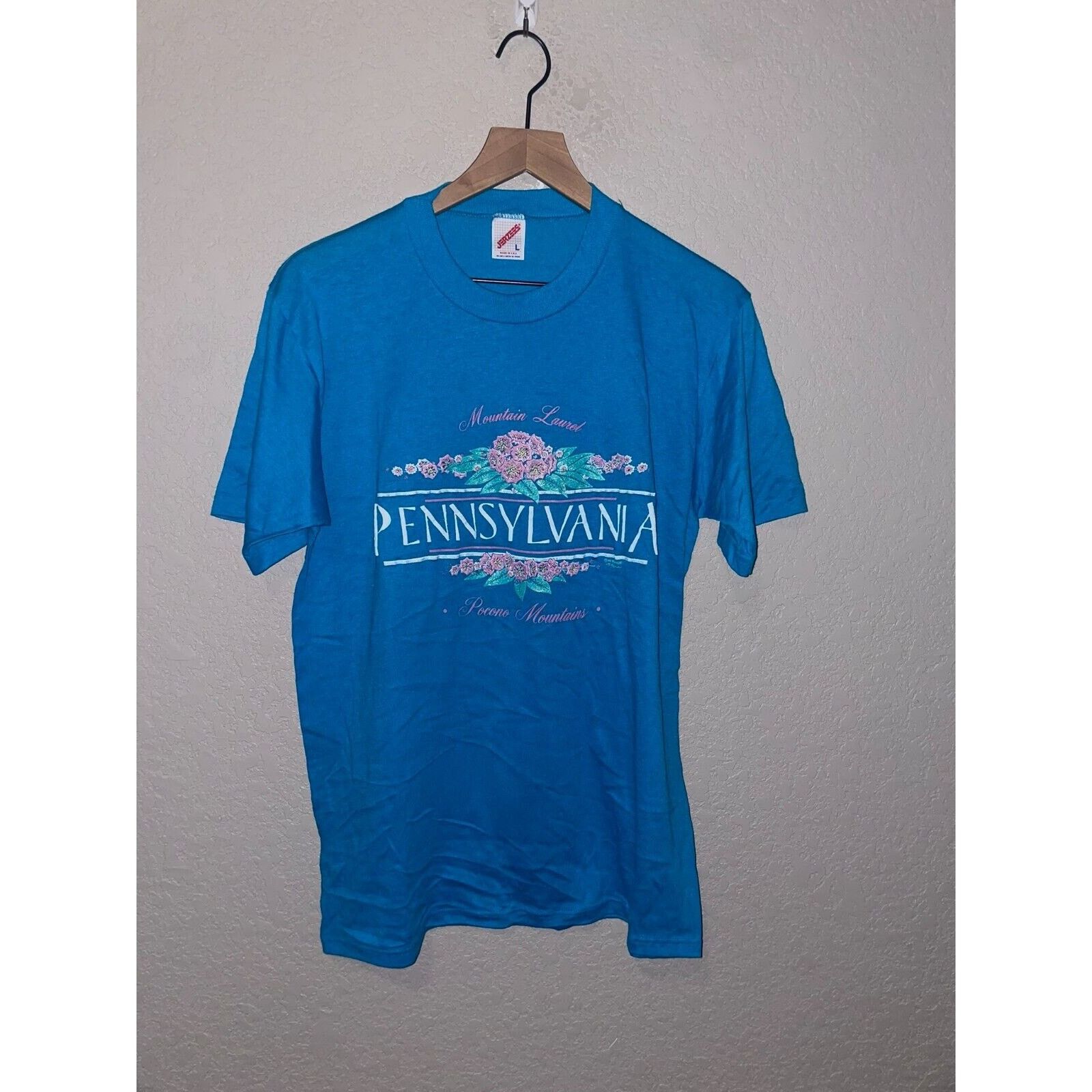 Jerzees Vintage Pocono Mountains Shirt Mountain Laurel Pennsylvania Size US L / EU 52-54 / 3 - 1 Thumbnail