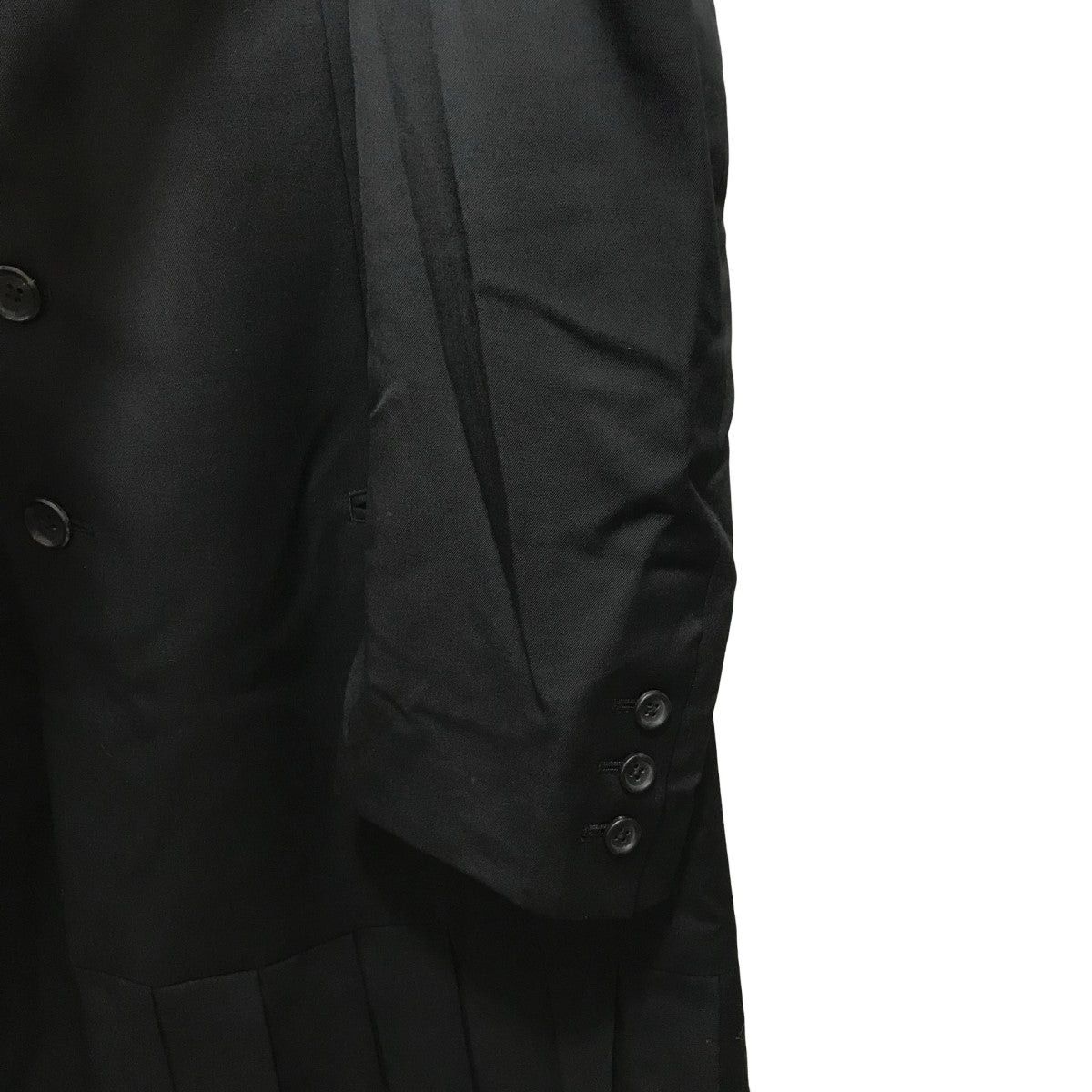 Yohji Yamamoto YYPH GABARDINE I-LEFT HEM PLEATED JK Long Jacket HZ-J24-100 Size US M / EU 48-50 / 2 - 5 Thumbnail