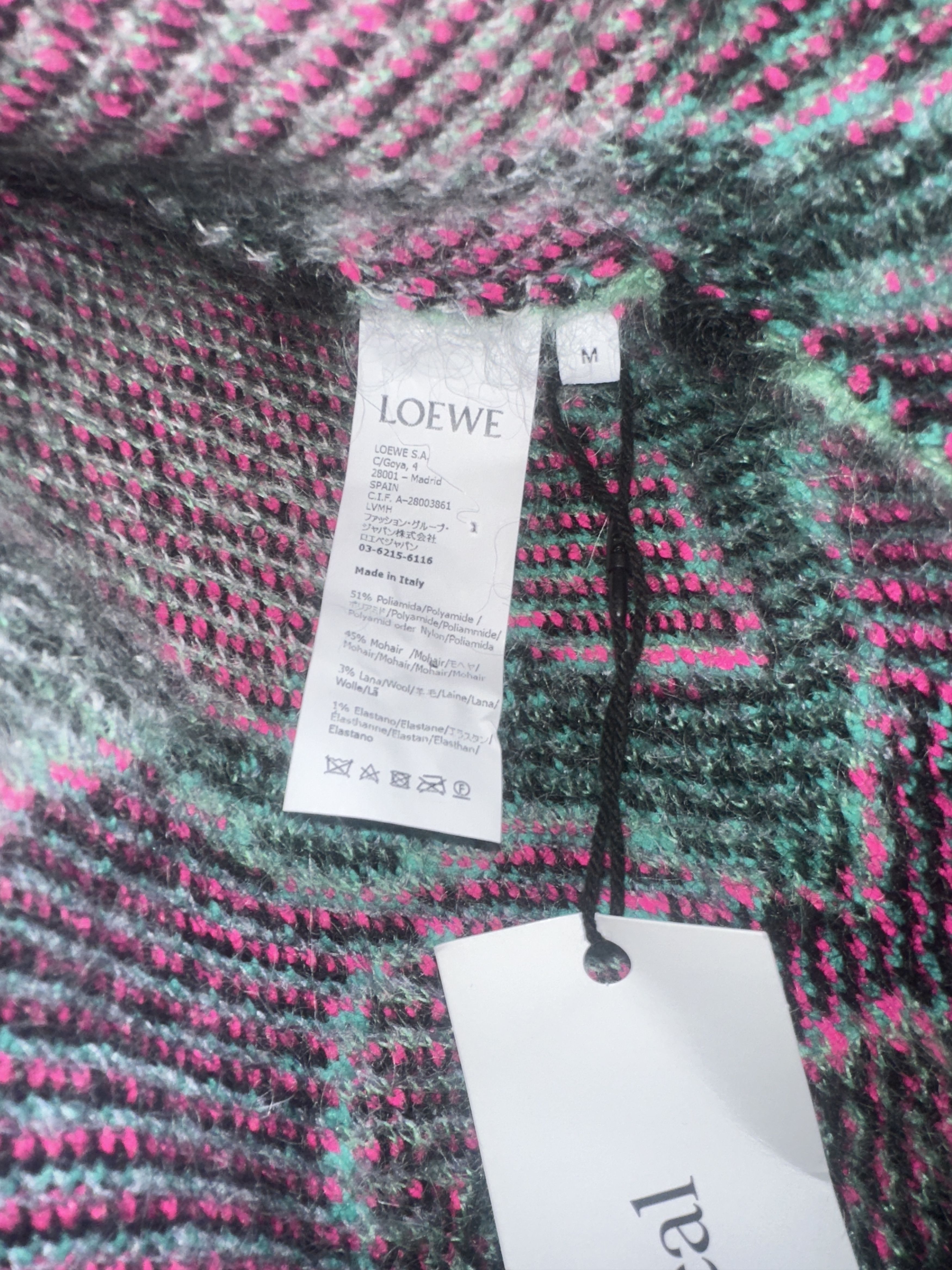 Loewe Loewe Oversized Multi Camo Jacquard-Knit Mohair Sweater Size US S / EU 44-46 / 1 - 4 Thumbnail