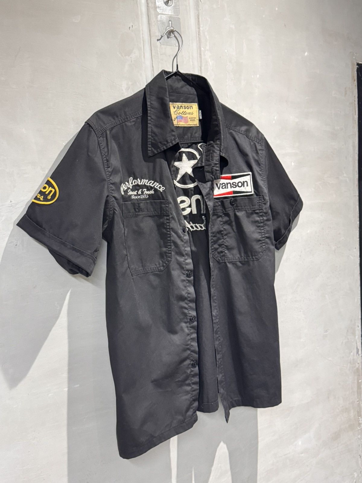 Vanson Leathers Vanson Leathers Wings Button Up Short Sleeve Shirt Size US M / EU 48-50 / 2 - 9 Thumbnail