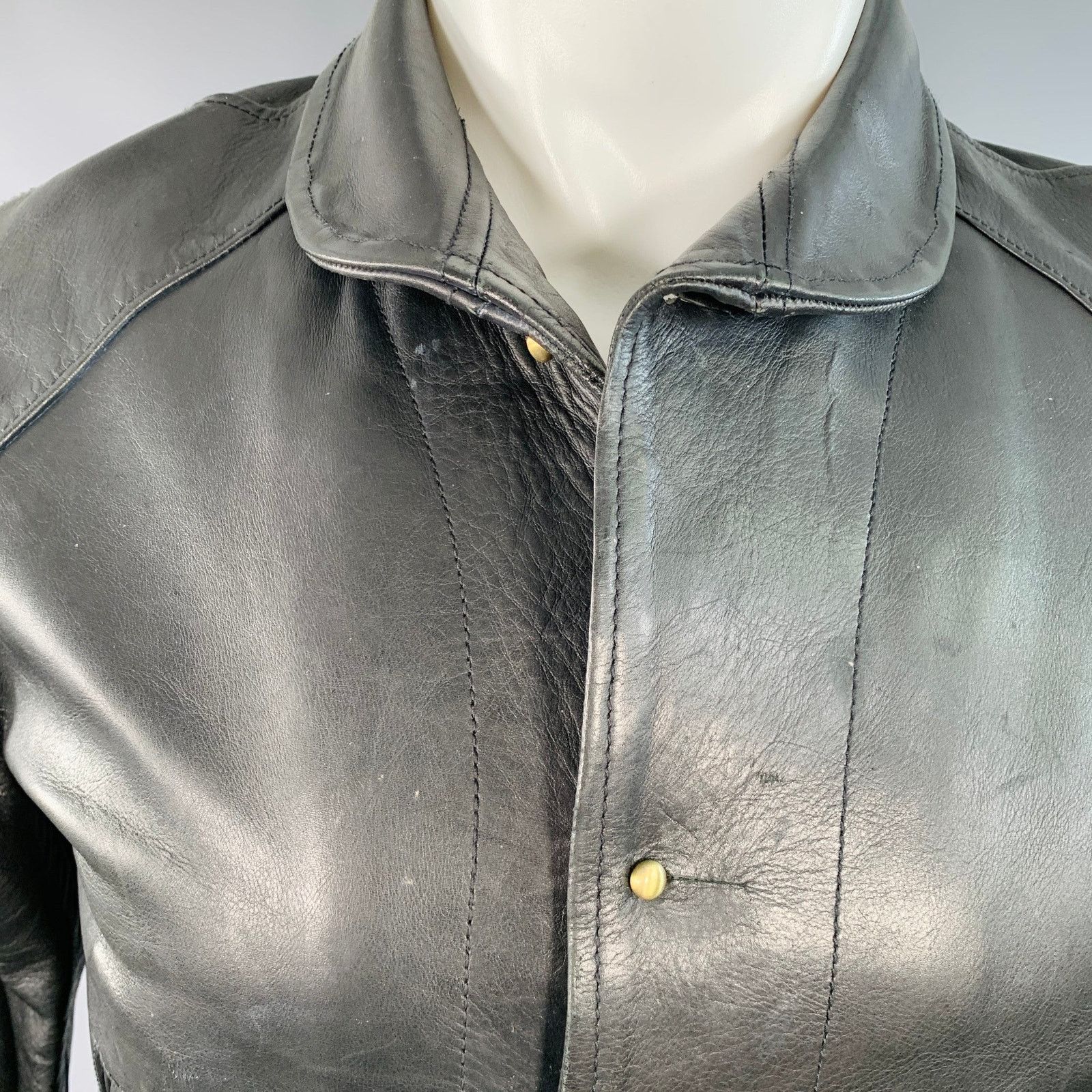 Other AL'S ATTIRE Size S Black Leather Studs Club Collar Jacket Size US S / EU 44-46 / 1 - 8 Thumbnail
