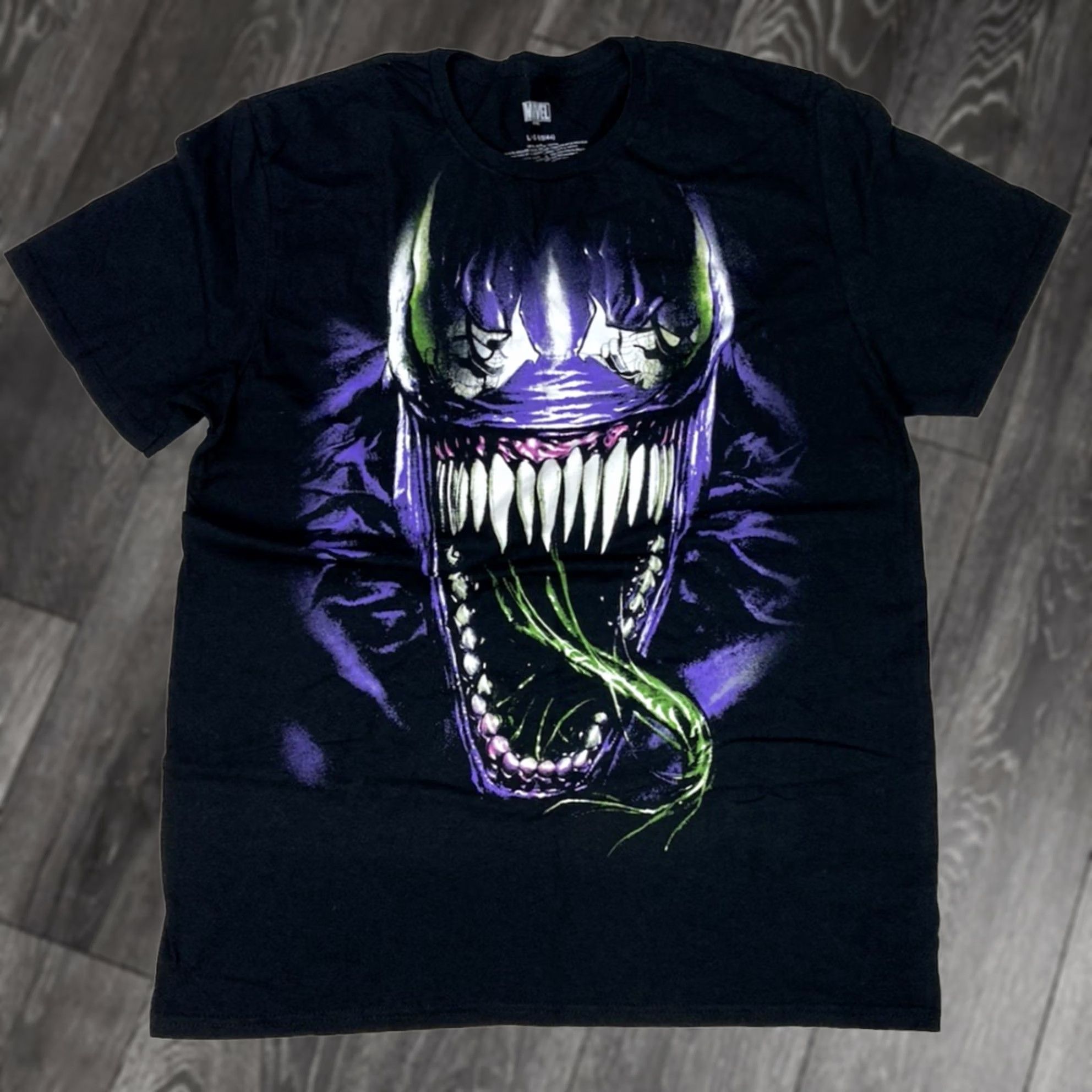 Vintage Marvel Venom Graphic T-shirt Men Large Black Short Sleeve Big Face Scary Size US XL / EU 56 / 4 - 1 Thumbnail
