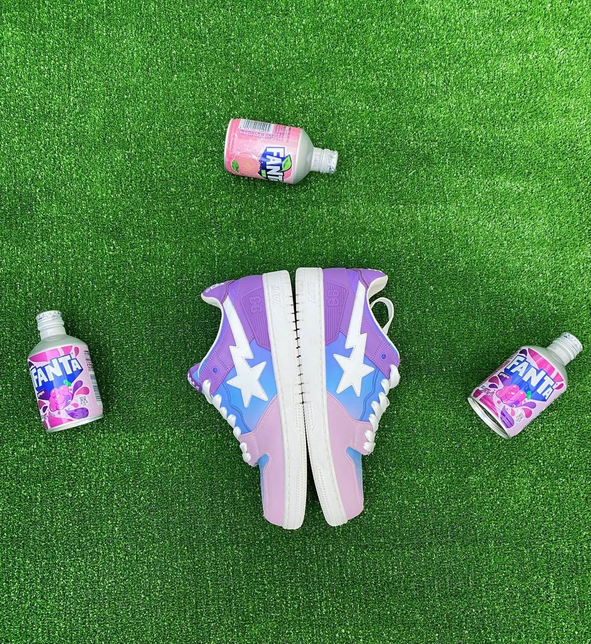 Bape Bape A Bathing Ape SK8 Sneakers Purple/Light Blue Bape Sta Size US 9 / EU 42 - 7 Thumbnail