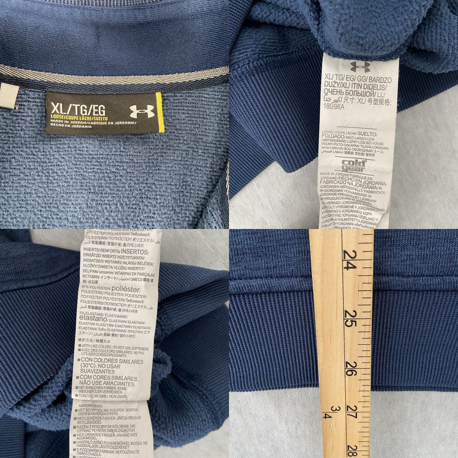 Under Armour VINTAGE is not applicable (No). Under Armour Jacket Adult Extra Large Blue 1/4 Zip Loose Pullover Men XL Size US XL / EU 56 / 4 - 8 Thumbnail