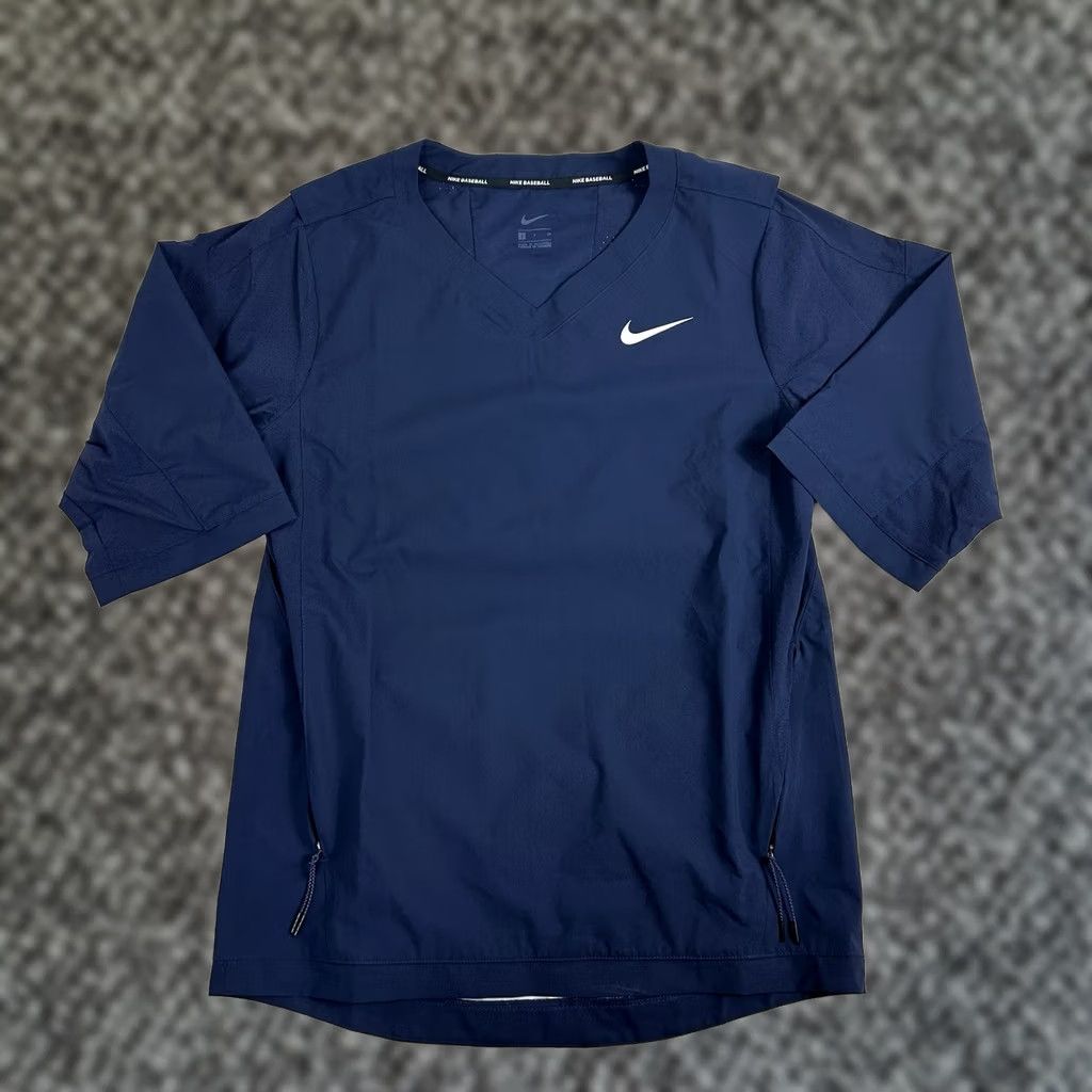 Nike Nike Baseball Mens Blue 3/4 Sleeve Jacket Team Small Activewear Nike Hot 3/4 Sleeve Pullover Knit Polyester Jacket Size US S / EU 44-46 / 1 - 1 Thumbnail