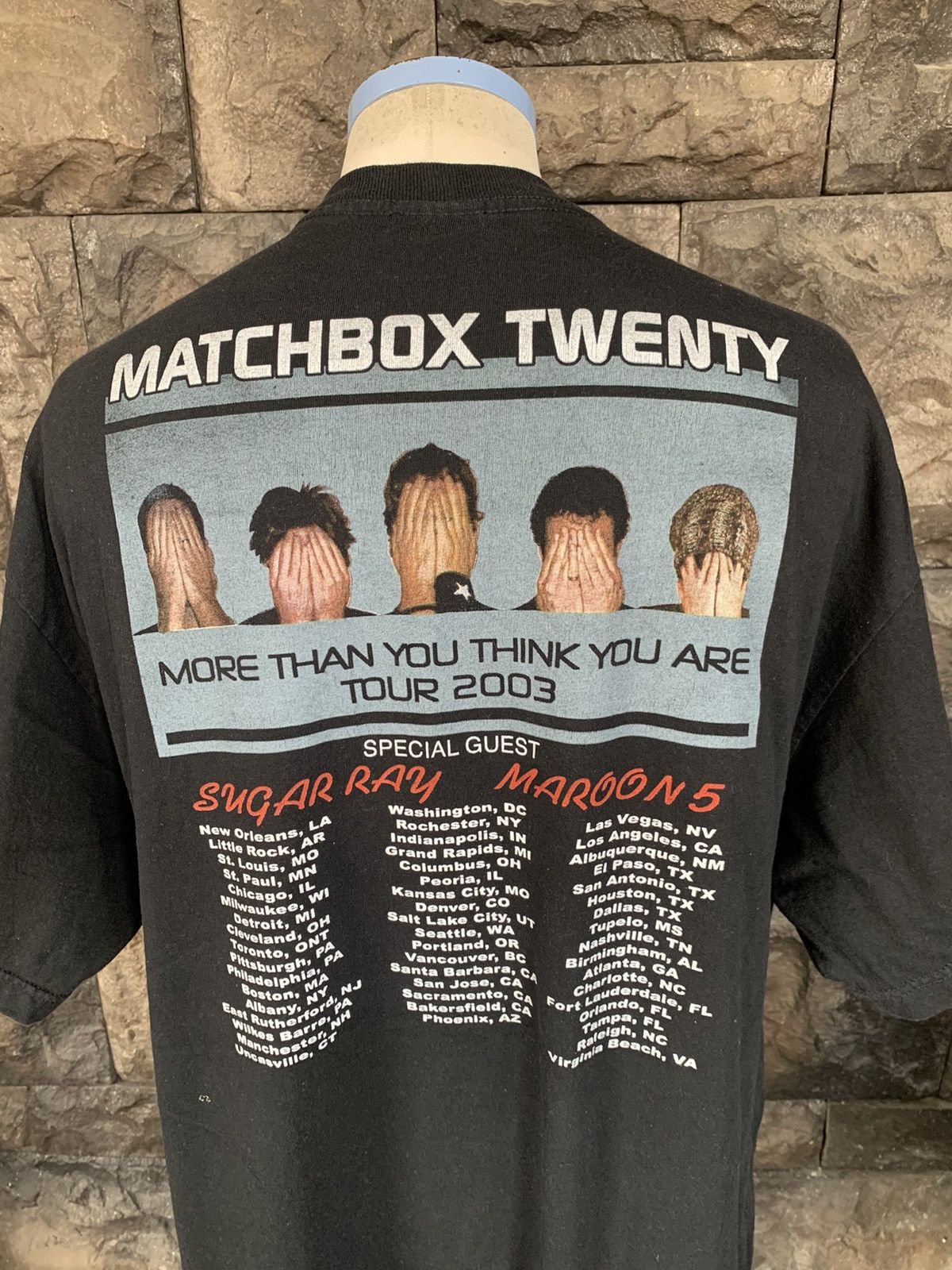 Band Tees × Vintage Vintage 2003 Matchbox Twenty Tour Sugar Ray / Maroon 5 Band Size US XL / EU 56 / 4 - 2 Thumbnail