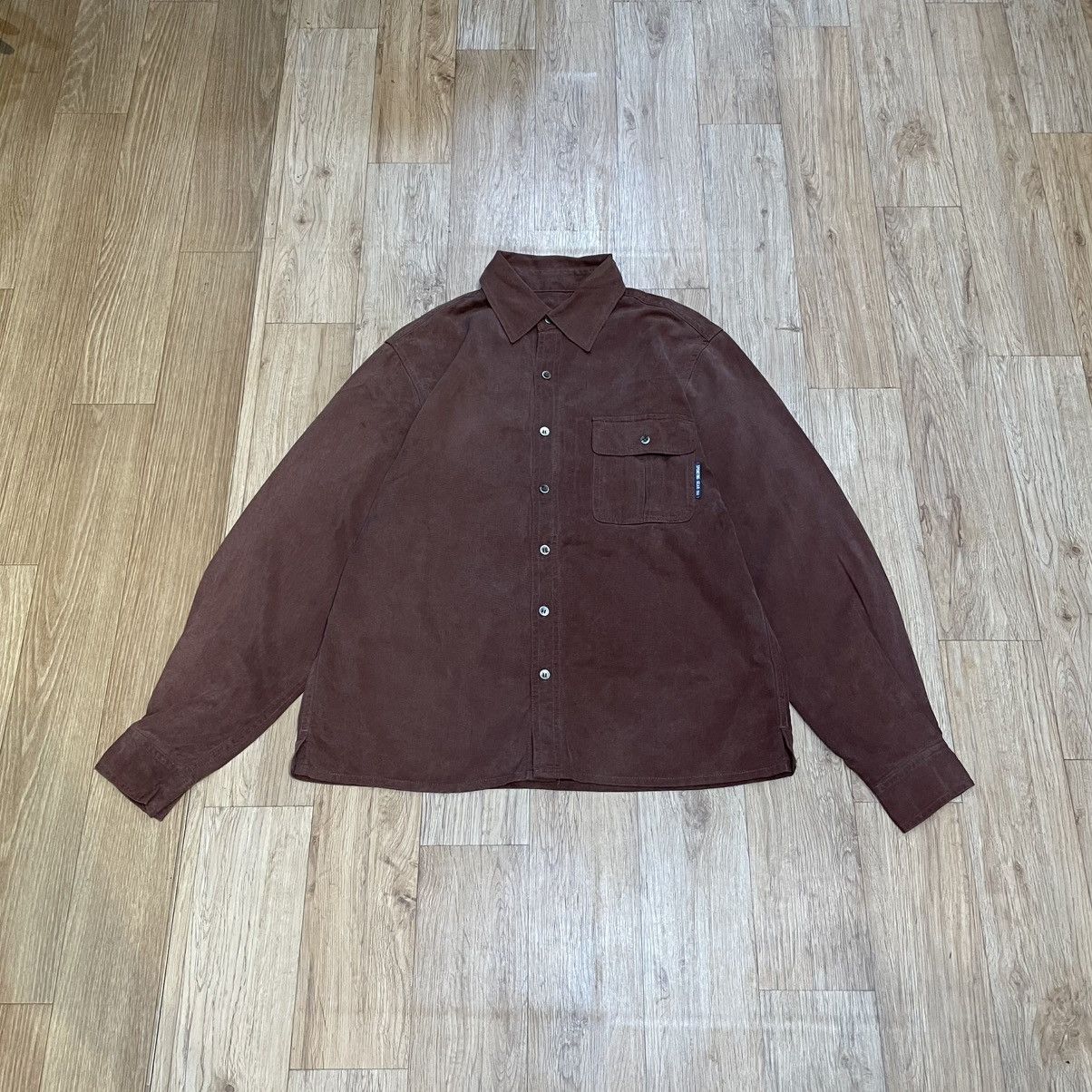 Issey Miyake Hai Sporting Gear Button Up Velvet Shirt