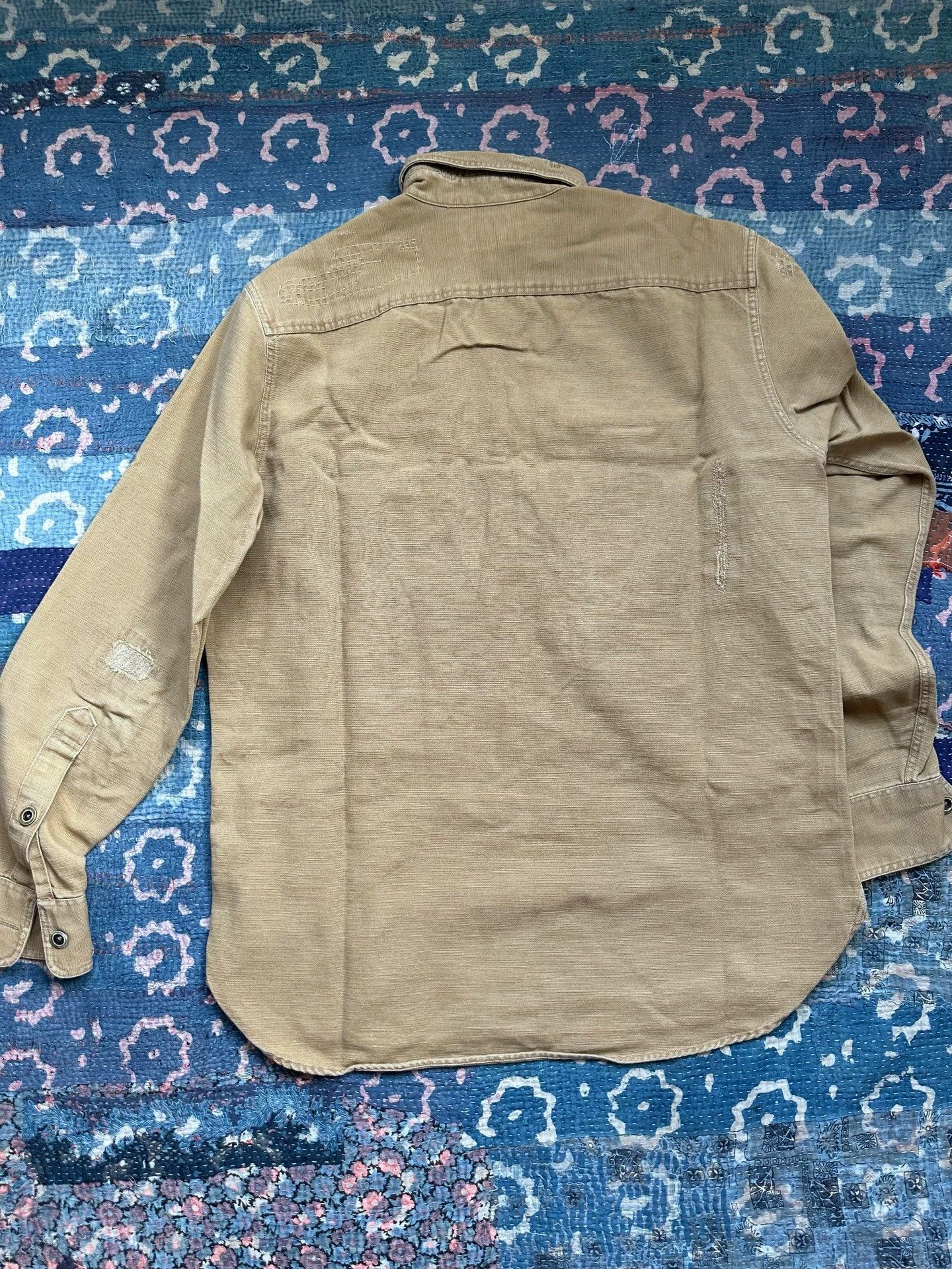 RRL Ralph Lauren rrl distressed ripped work shirt M Size US M / EU 48-50 / 2 - 2 Thumbnail