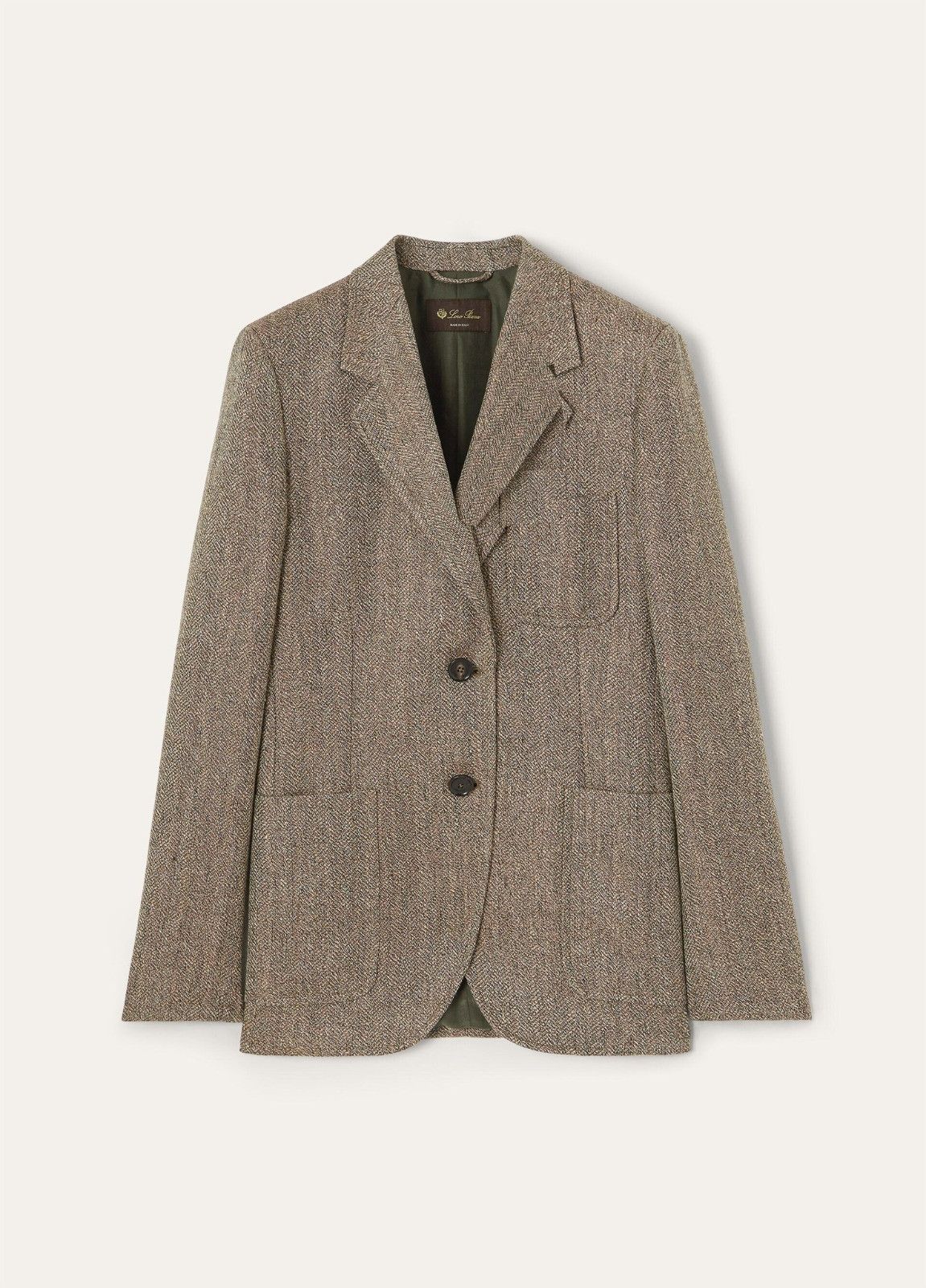 Loro Piana o1srvl11e0526 FAP2796 Eleanor Blazer in Brown/Tan Size XS / US 0-2 / IT 36-38 - 1 Thumbnail