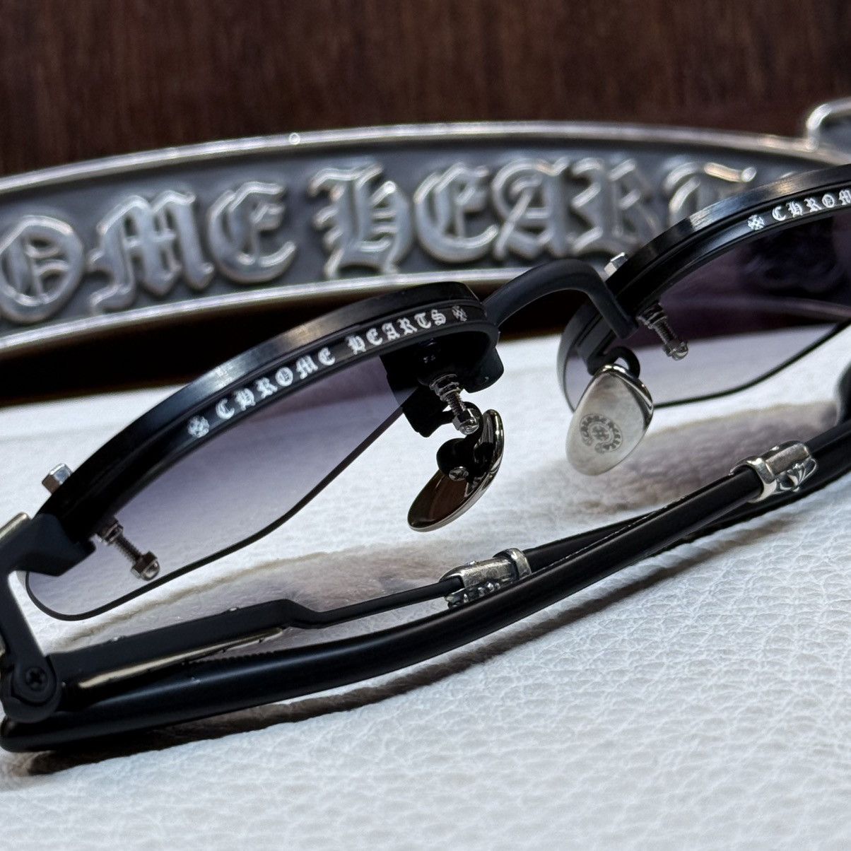 Chrome Hearts Chrome Hearts Frosted 1/1 ‘Dark Triad’ Sunglasses Size ONE SIZE - 11 Thumbnail