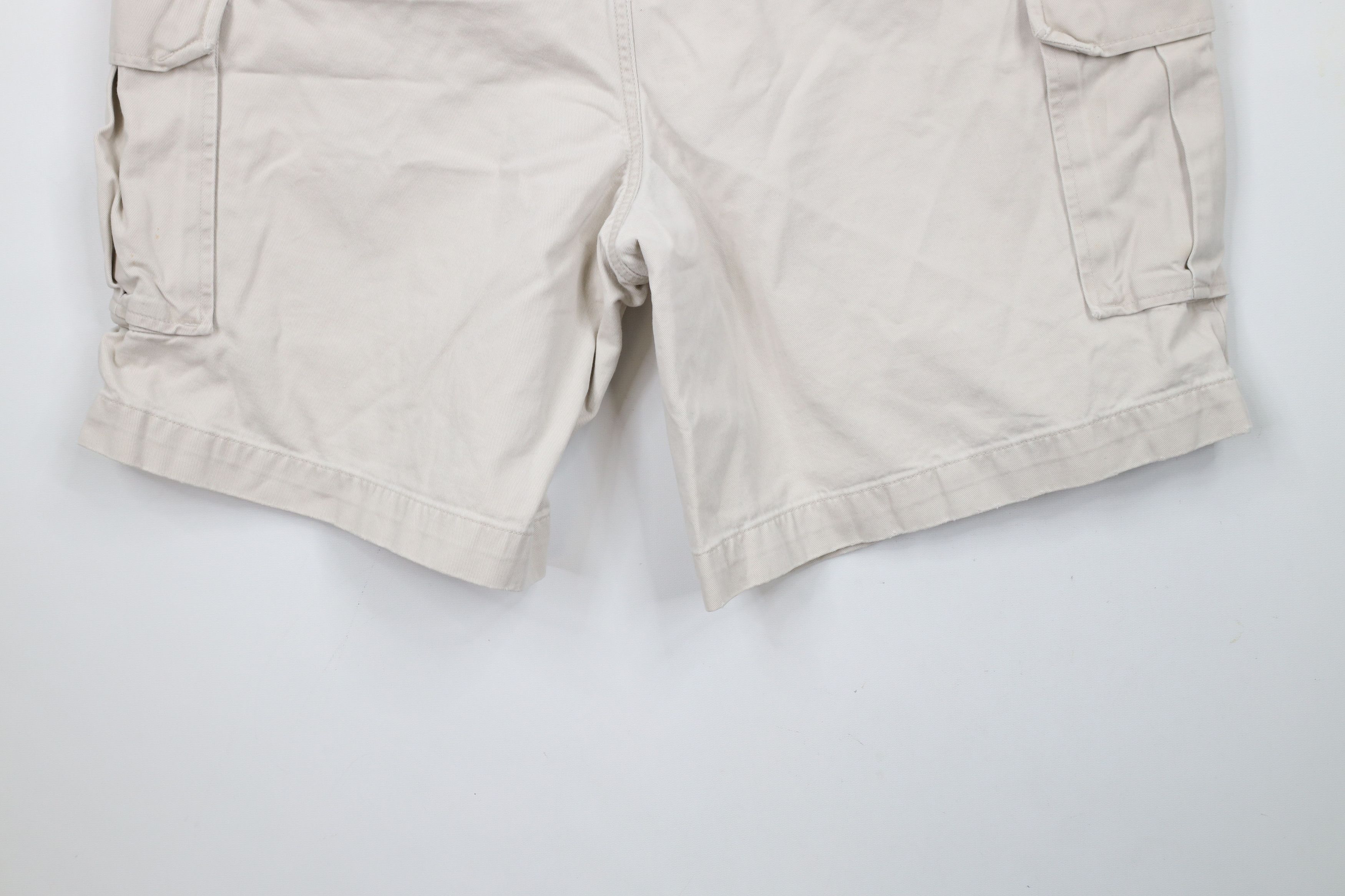 Abercrombie & Fitch × Vintage Vintage Abercrombie & Fitch Heavyweight Cargo Shorts Beige Size US 36 / EU 52 - 14 Thumbnail