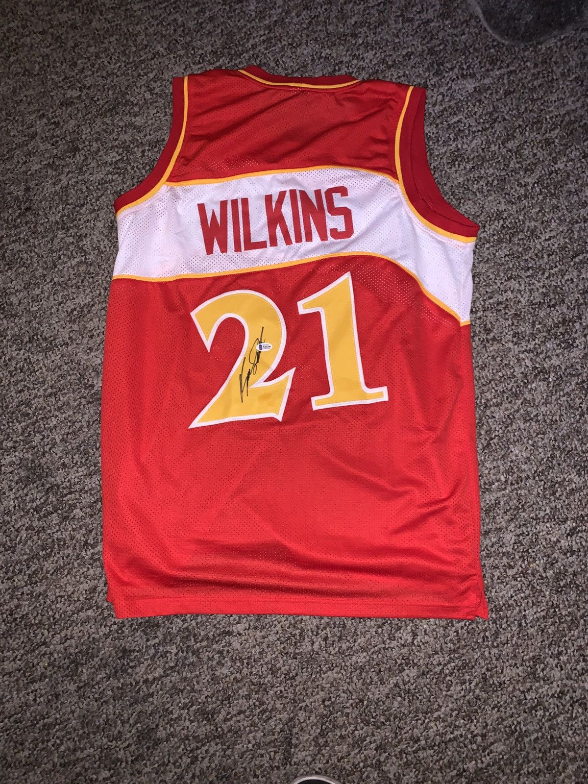 NBA Dominique Wilkins Signed Jersey Atlanta Hawks Collectible Size US XL / EU 56 / 4 - 1 Thumbnail