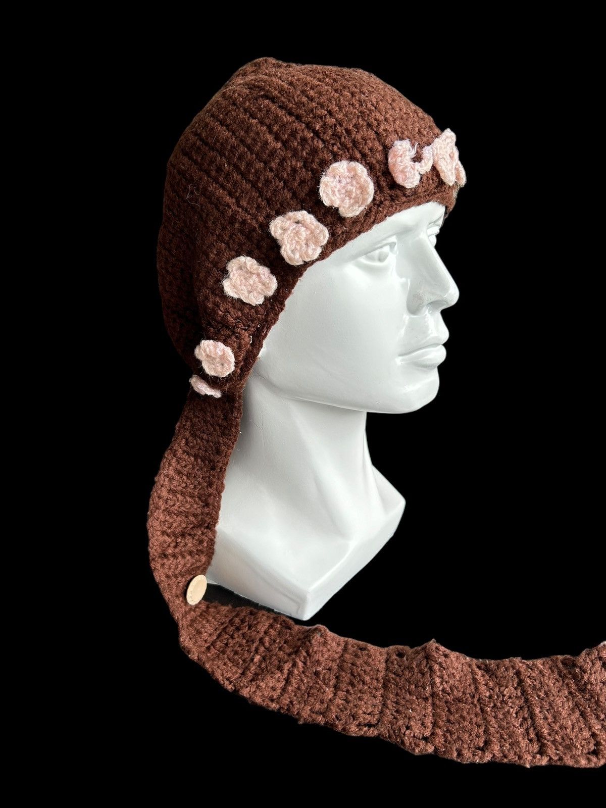 Japanese Brand × Kapital × Vintage Hippies style Crochet Knitted Handmade Long Beanie Hats Size ONE SIZE - 2 Thumbnail