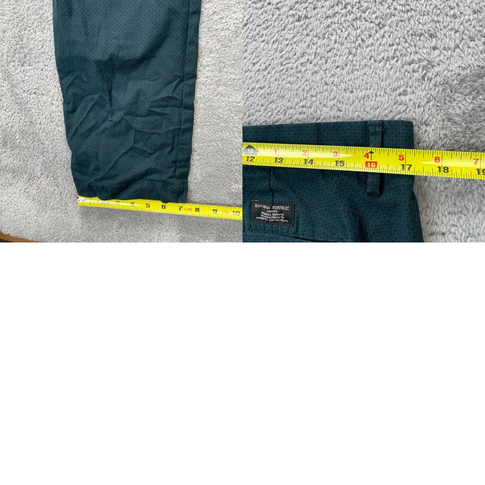 Banana Republic Banana Republic Pants Mens 34x32 Green Aiden Chino Geometric Slim Fit Stretch Pants Mens Slim Chino Green Banana Republic Mens Pants Geometry 90s? Size US 34 / EU 50 - 8 Thumbnail