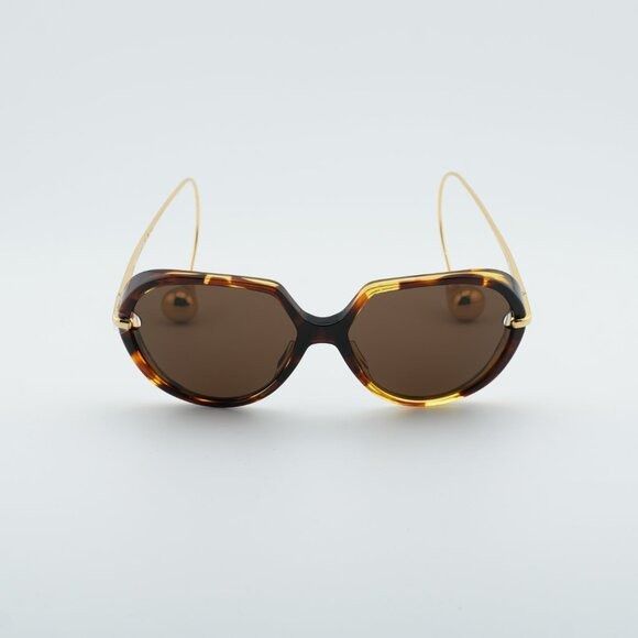 Bottega Veneta Bottega Veneta BV1436S 002 Sunglasses Havana Square Frame Size ONE SIZE - 4 Thumbnail