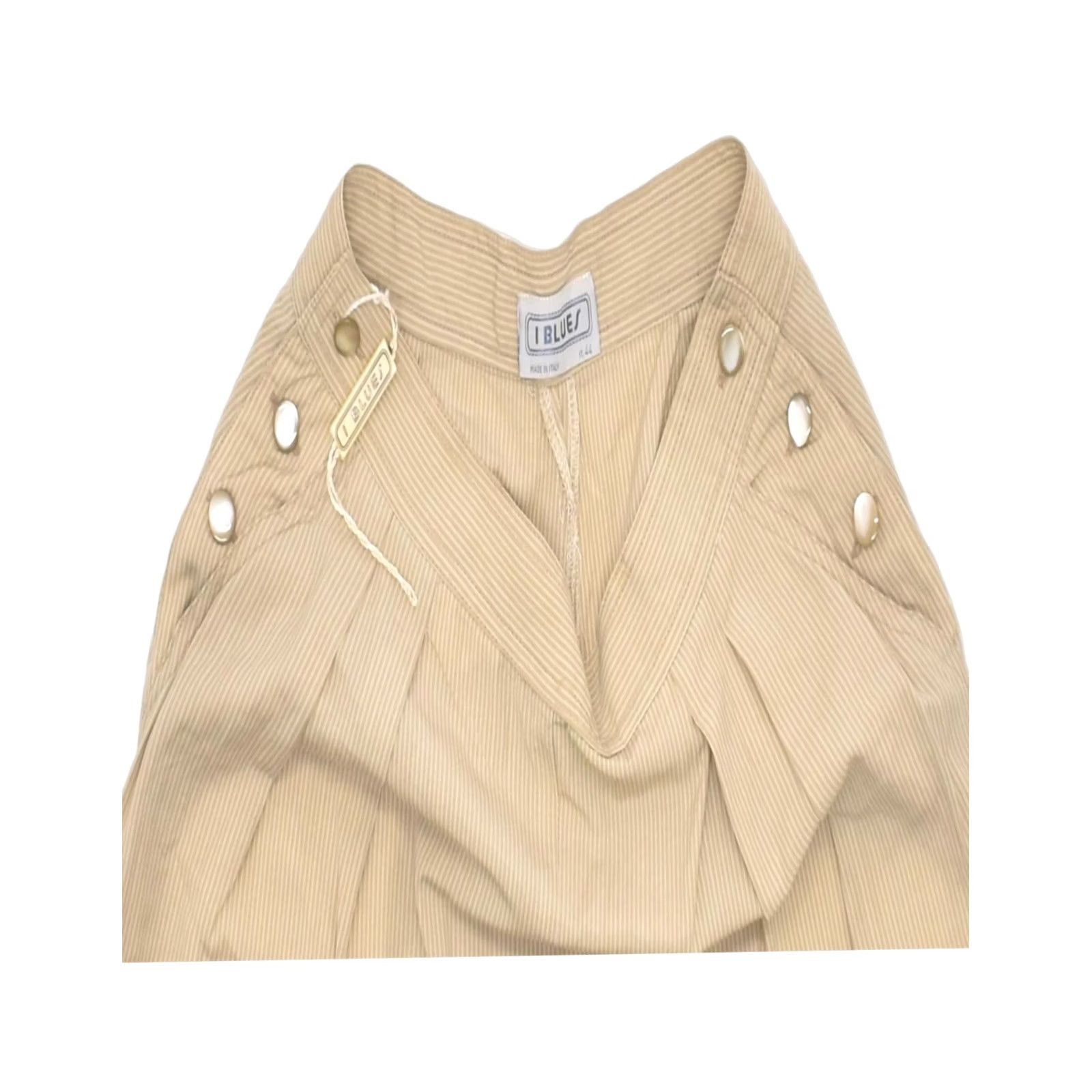 Vintage i Blues Womens High Waist Pegged Chino Trousers Beige Medium W26 L31 IT 44 Size 32" / US 10 / IT 46 - 3 Thumbnail