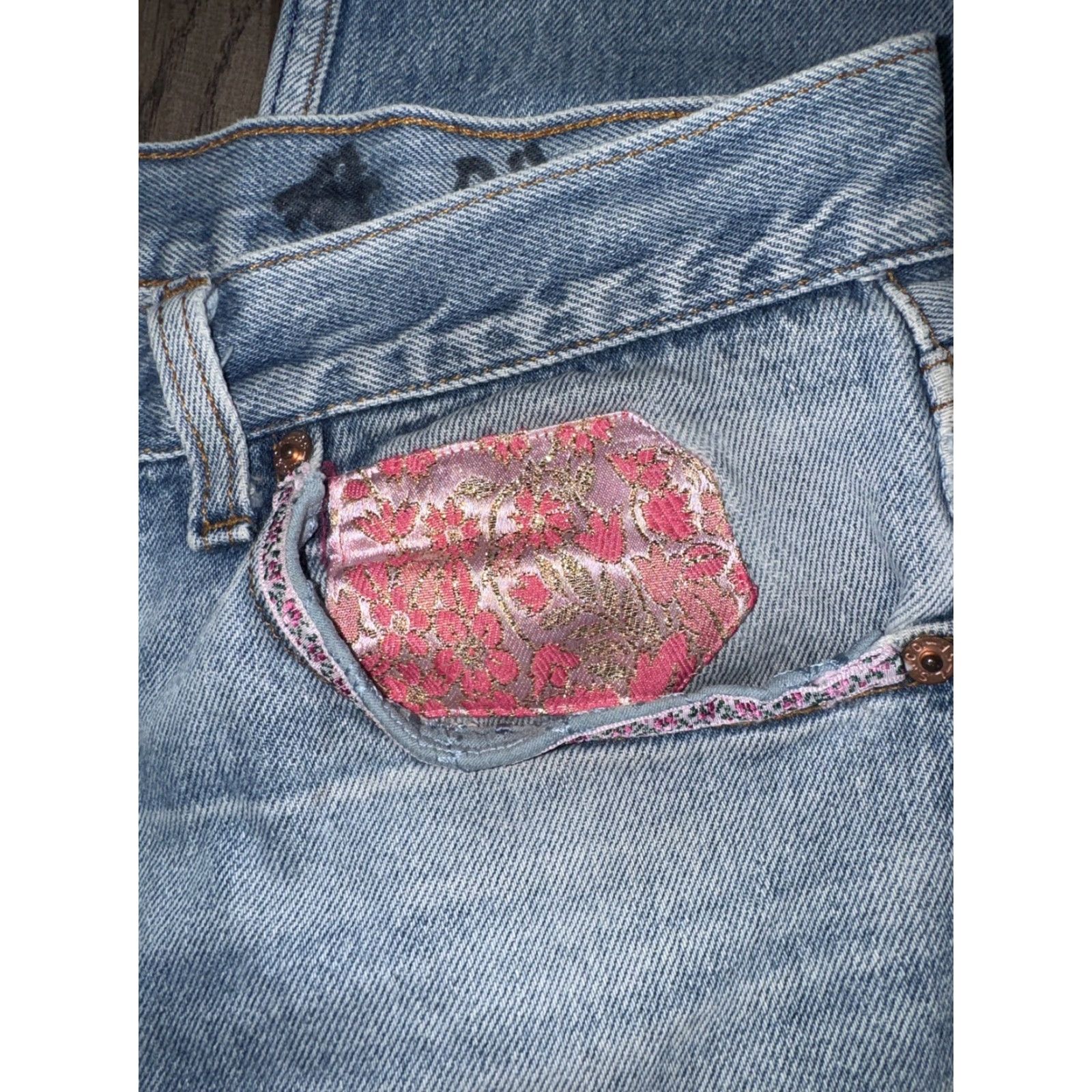 Levi's VINTAGE Levi’s Denim Jeans Blue 32x21 90s Patch Tapered Men Size US 32 / EU 48 - 5 Thumbnail