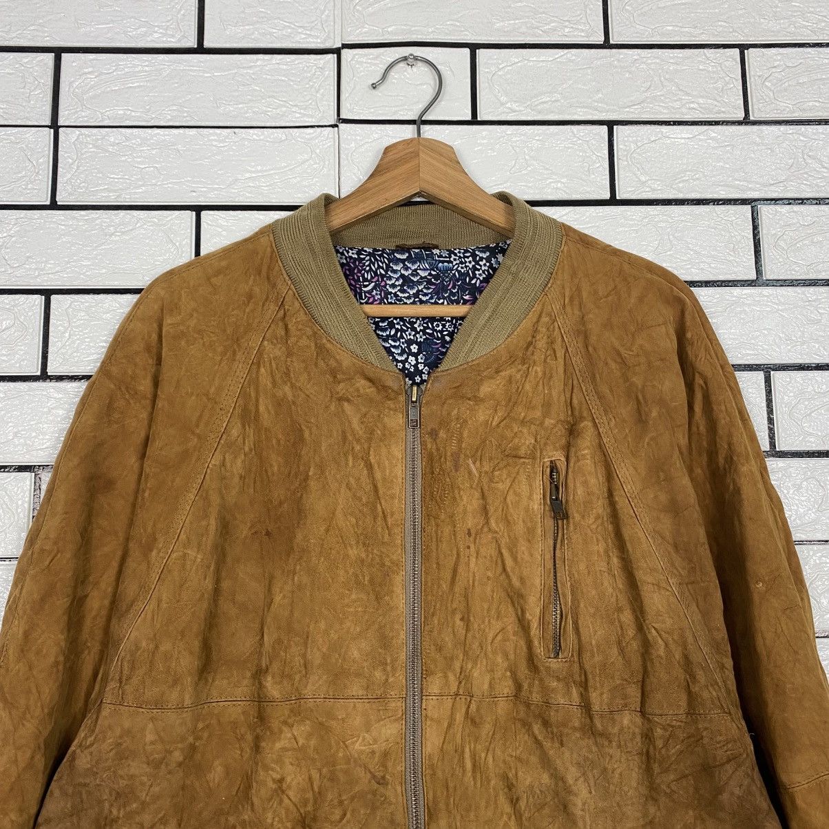 Japanese Brand 📌Vintage Genuine Leather Bomber Jacket Unbrand Issey Miyake Size US M / EU 48-50 / 2 - 4 Thumbnail