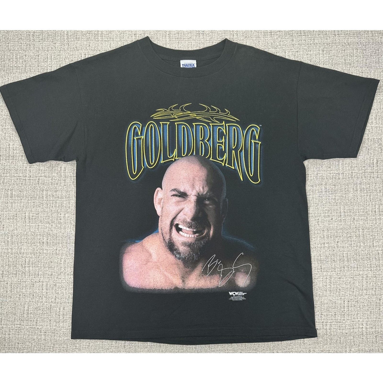Tultex WCW Goldberg Shirt Mens Large Black T-Shirt 1998 Tultex 90s Size US L / EU 52-54 / 3 - 1 Thumbnail