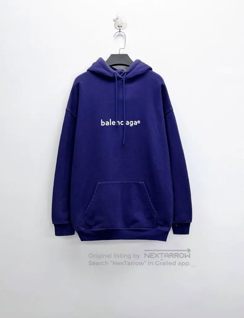 Balenciaga Balenciaga Navy Blue Mailbox Alphabet Logo Hoodie Size OS Size US XS / EU 42 / 0 - 1 Thumbnail