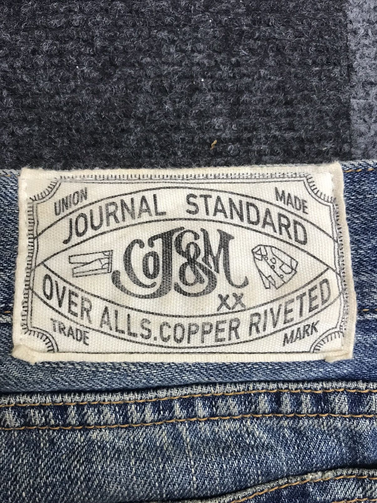 Japanese Brand × Journal Standard 🔥UNION MADE🔥JOURNAL STANDARD OVERALL JEANS F25 Size US 32 / EU 48 - 13 Thumbnail