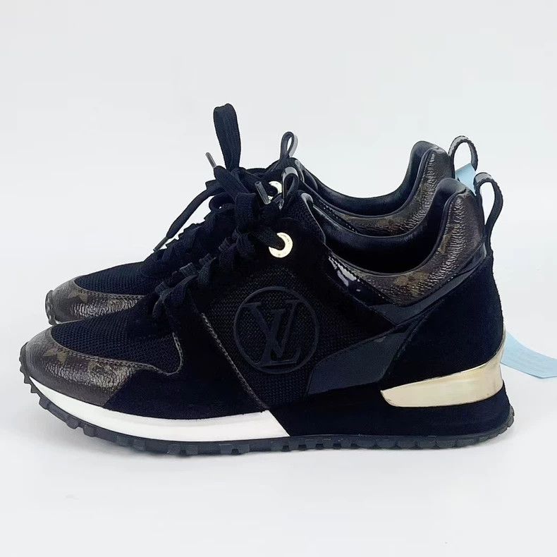 Louis Vuitton Louis Vuitton Black Monogram Sneakers - dmc Size US 5 / EU 37 - 1 Thumbnail