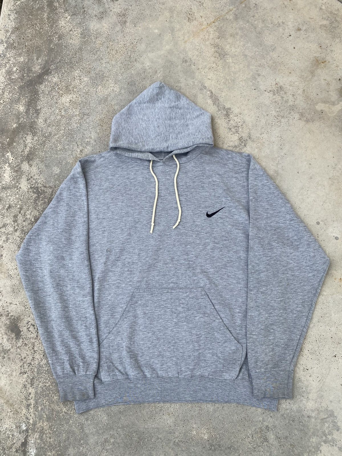 Vintage Vintage 90’s Nike Small Swoosh Hoodie Size US XL / EU 56 / 4 - 1 Thumbnail