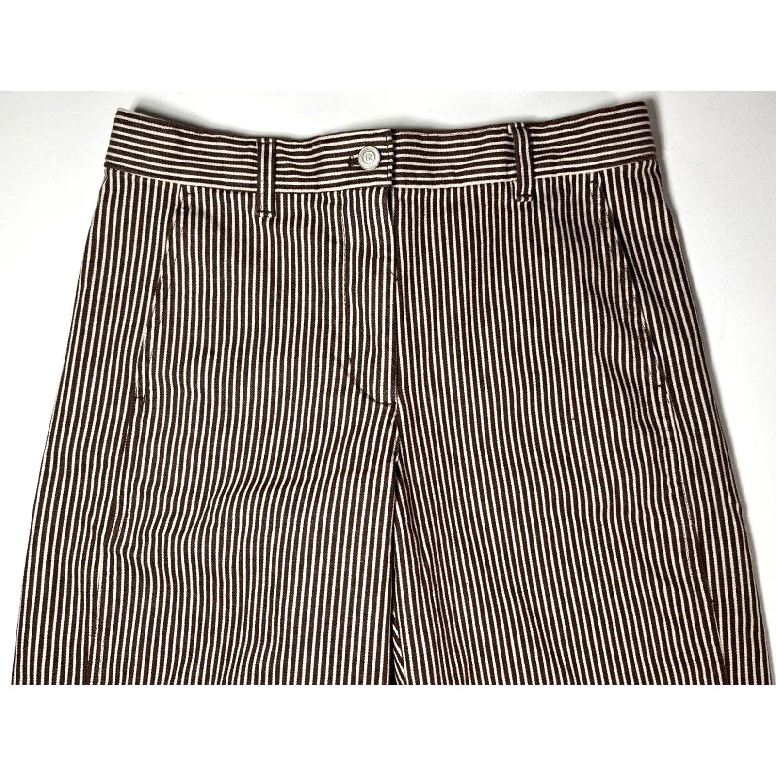 Banana Republic NWT Banana Republic Straight Fit Weekender Pants Sz 8 Shirt Pants Women Multicolor Striped Sl.. Size 30" / US 8 / IT 44 - 3 Thumbnail
