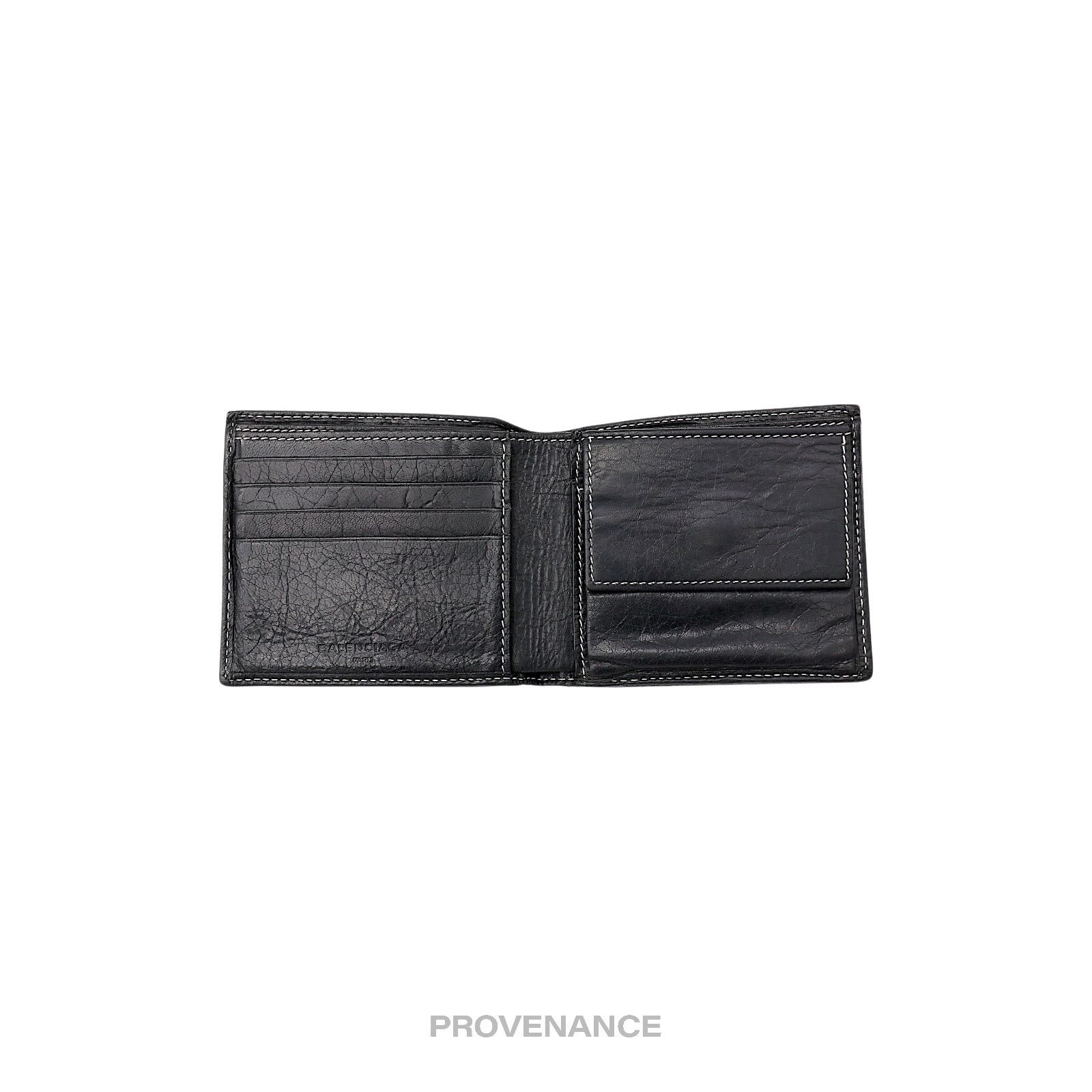 Balenciaga 🔴 Balenciaga Bazaar Bifold Wallet - Blue/Black Patchwork Size ONE SIZE - 7 Thumbnail