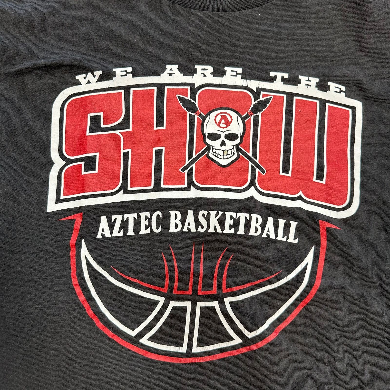 Vintage San Diego State Aztecs "The Show" basketball black Tee Large Size US L / EU 52-54 / 3 - 6 Thumbnail