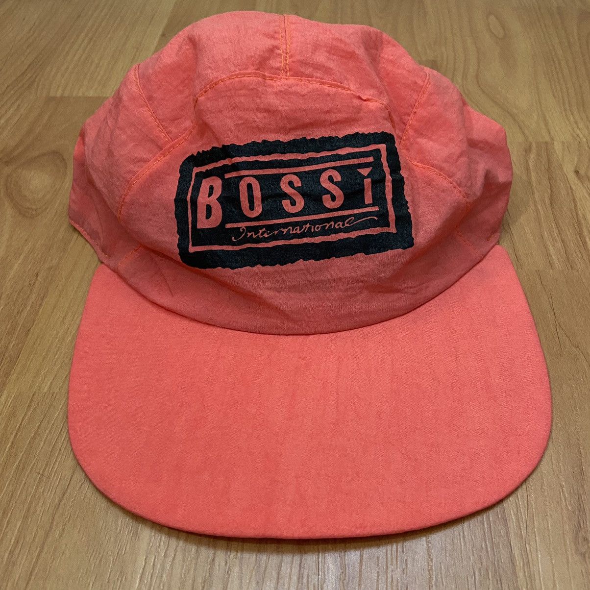 Vintage Vintage Bossi International Logo 5 Panel Nylon Hat Size ONE SIZE - 1 Thumbnail