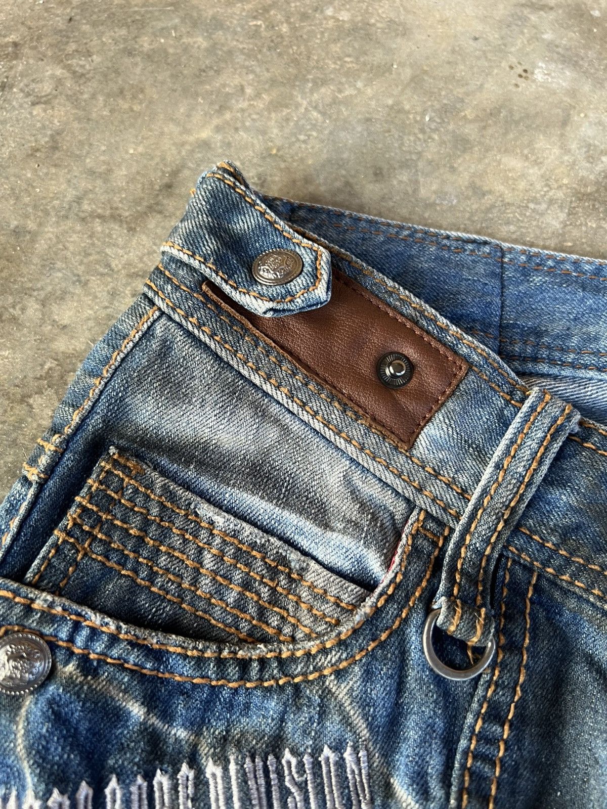 If Six Was Nine × Japanese Brand 💥Rare💥Vintage M.C.D Embroidery Punk Jeans Size US 30 / EU 46 - 9 Thumbnail