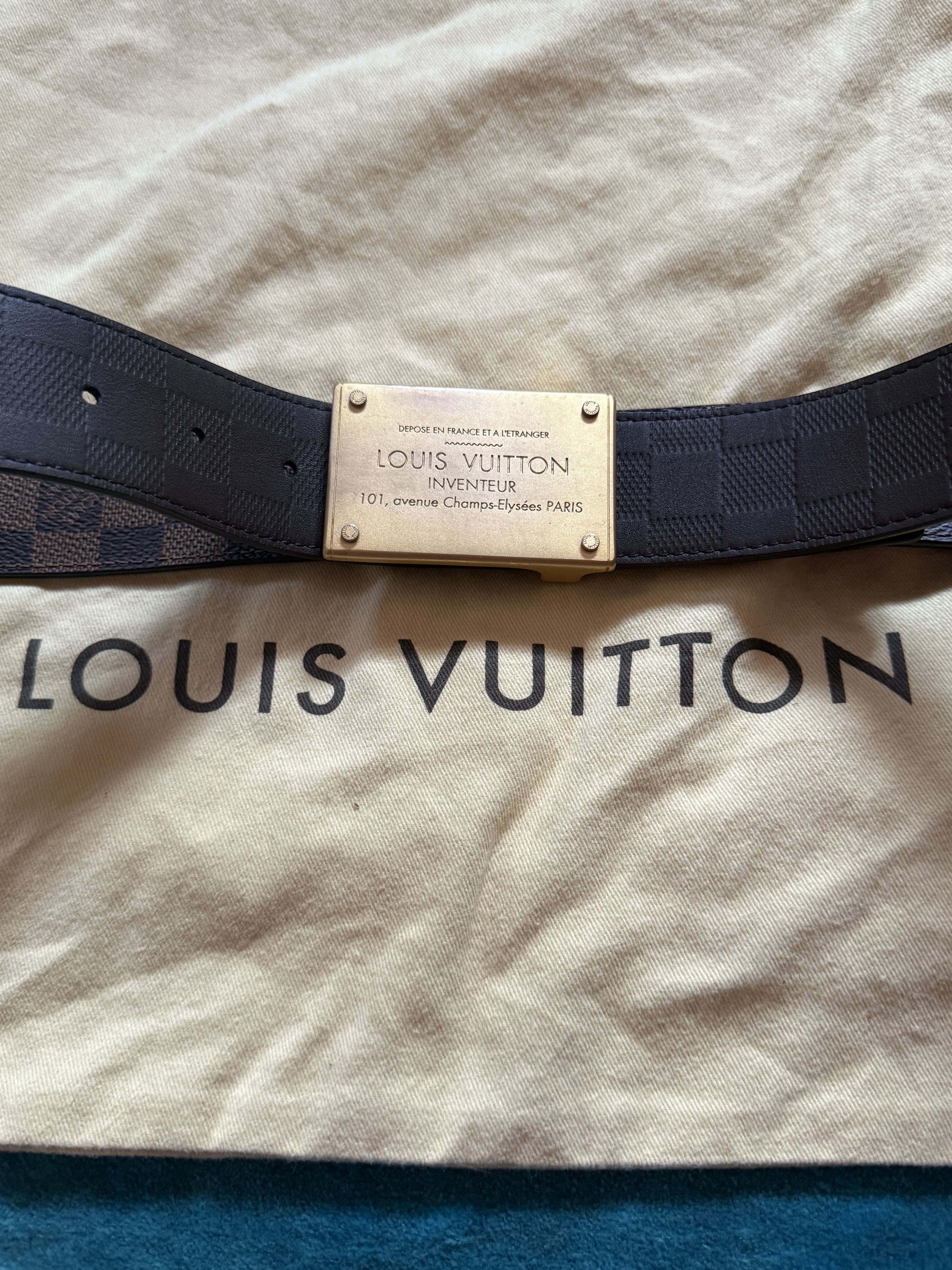Louis Vuitton Louis Vuitton reversible damier belt gold buckle rare Size 32 - 6 Thumbnail