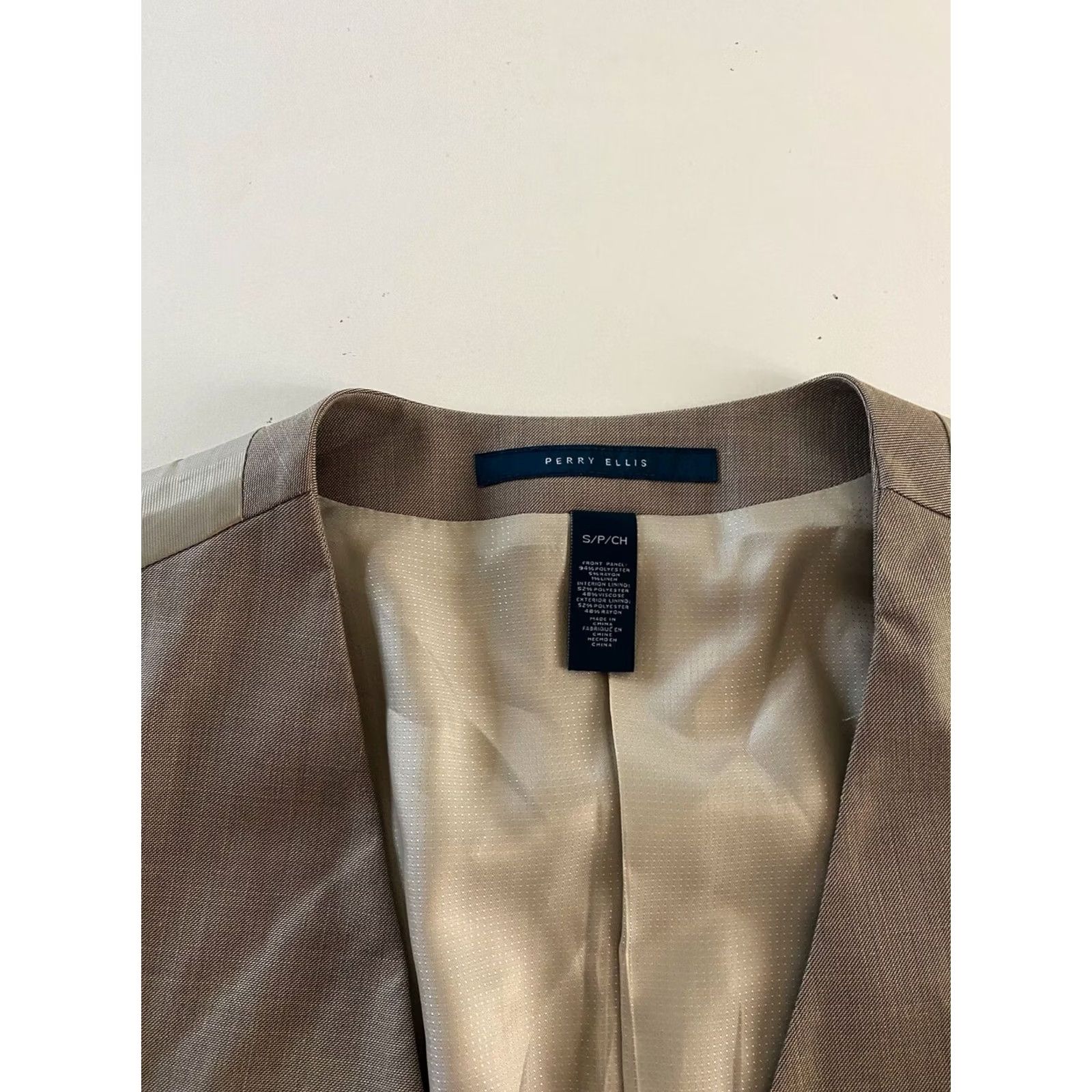Perry Ellis Perry Ellis Tannish Five Button Vest Small S Mens Vest Size US S / EU 44-46 / 1 - 4 Thumbnail