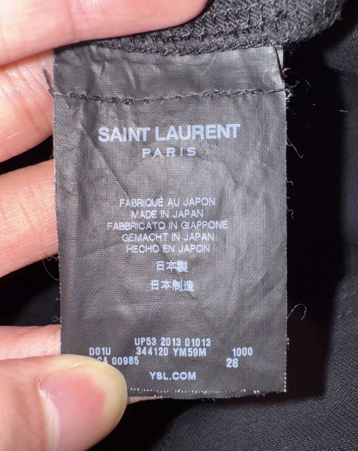 Saint Laurent Paris Saint Laurent 14SS Runway Black Cropped Basic Denim Jeans Size US 28 / EU 44 - 7 Thumbnail