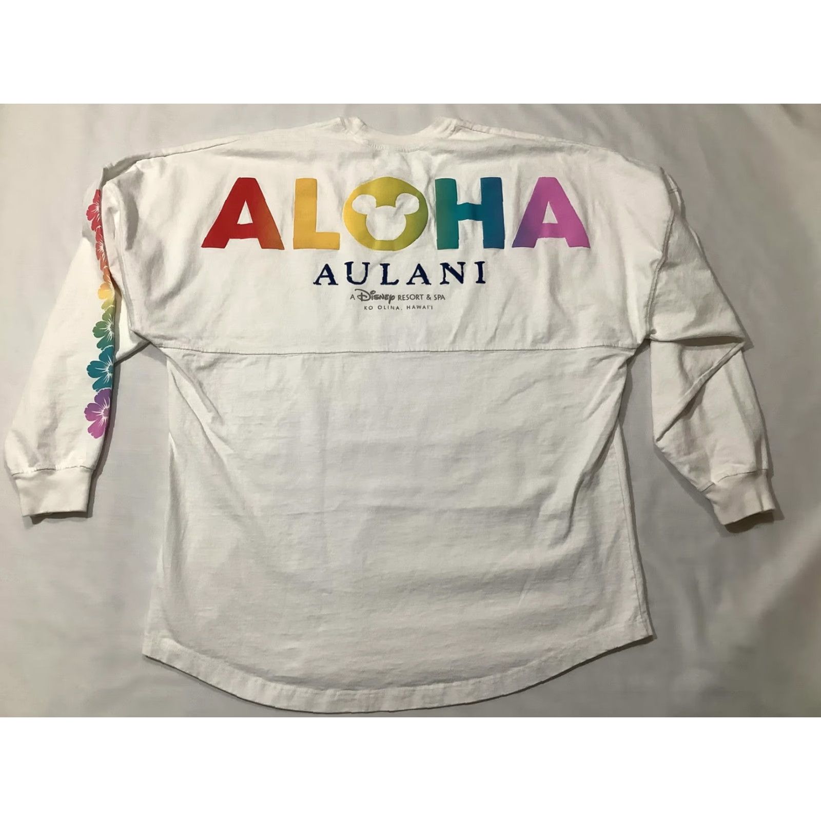 Disney Disney Shirt Womens M White Pride Aulani Aloha Spirit Jersey Rainbow Floral Mickey Mouse Size M / US 6-8 / IT 42-44 - 6 Thumbnail