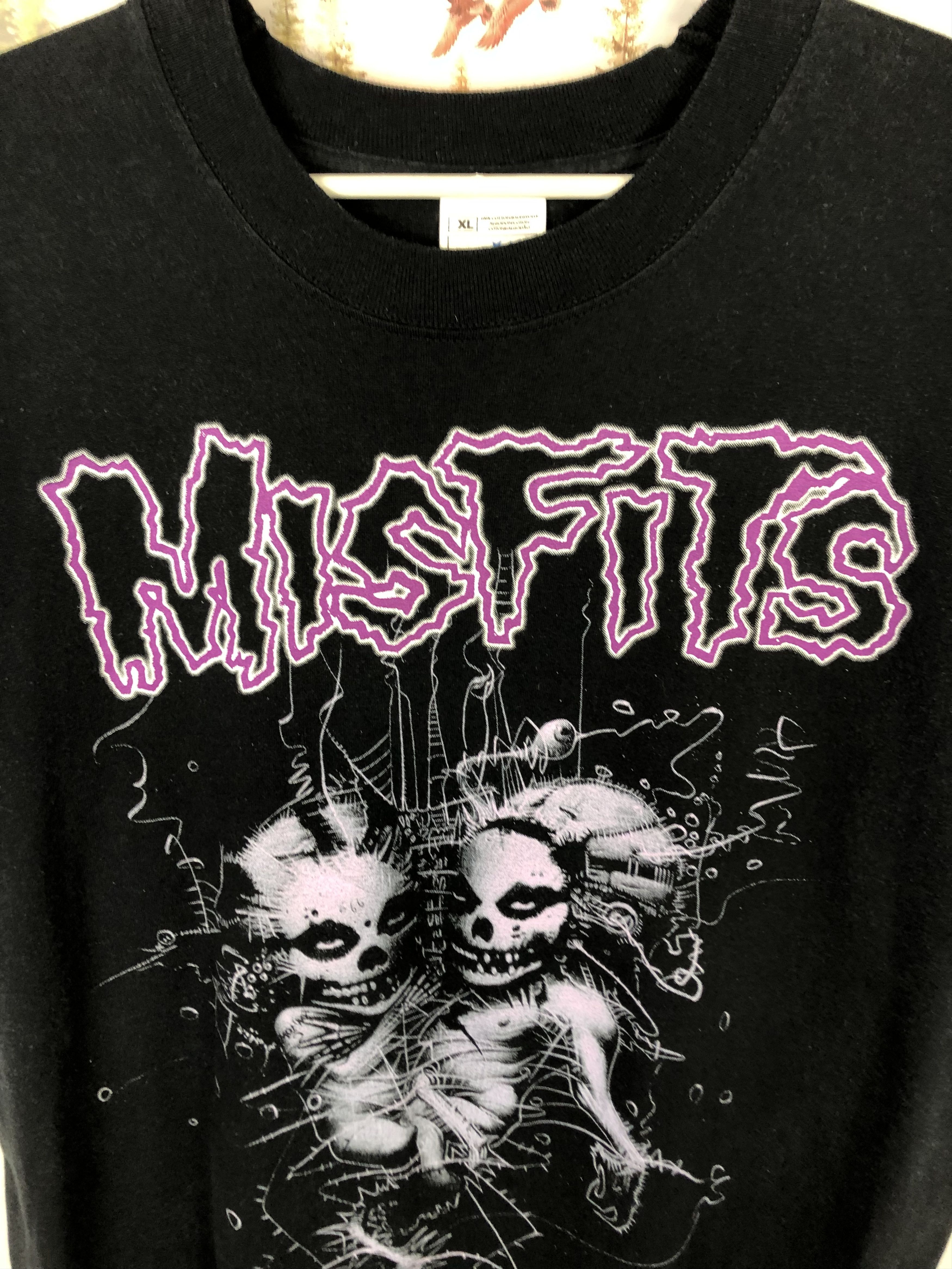 Vintage Vintage 90's Misfits Violent World Band Danzig Tee Shirt Size US XL / EU 56 / 4 - 6 Thumbnail