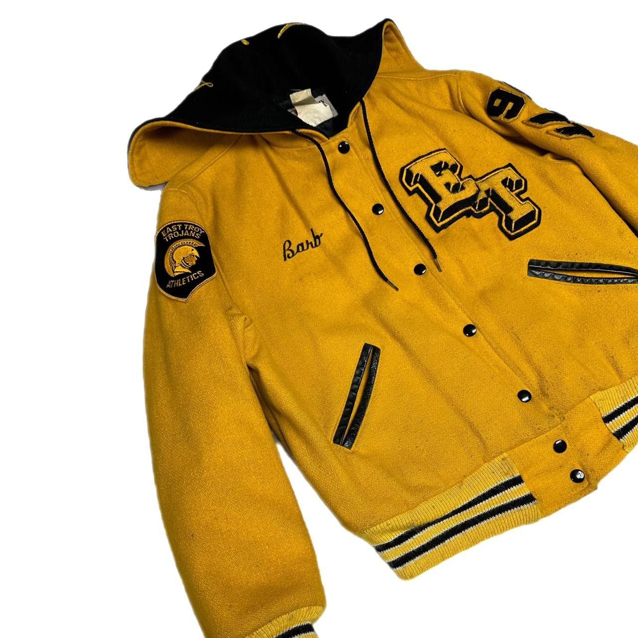 Other Vintage 80’s Yellow and black varsity jacket Size US L / EU 52-54 / 3 - 3 Thumbnail