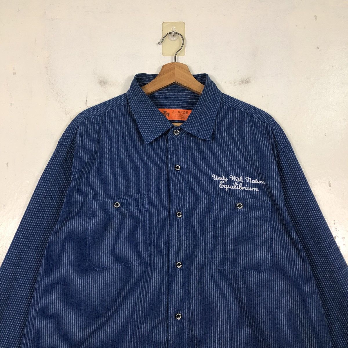 Japanese Brand Vintage Hickory Chore Striped Jacket Open Dich Size US L / EU 52-54 / 3 - 5 Thumbnail