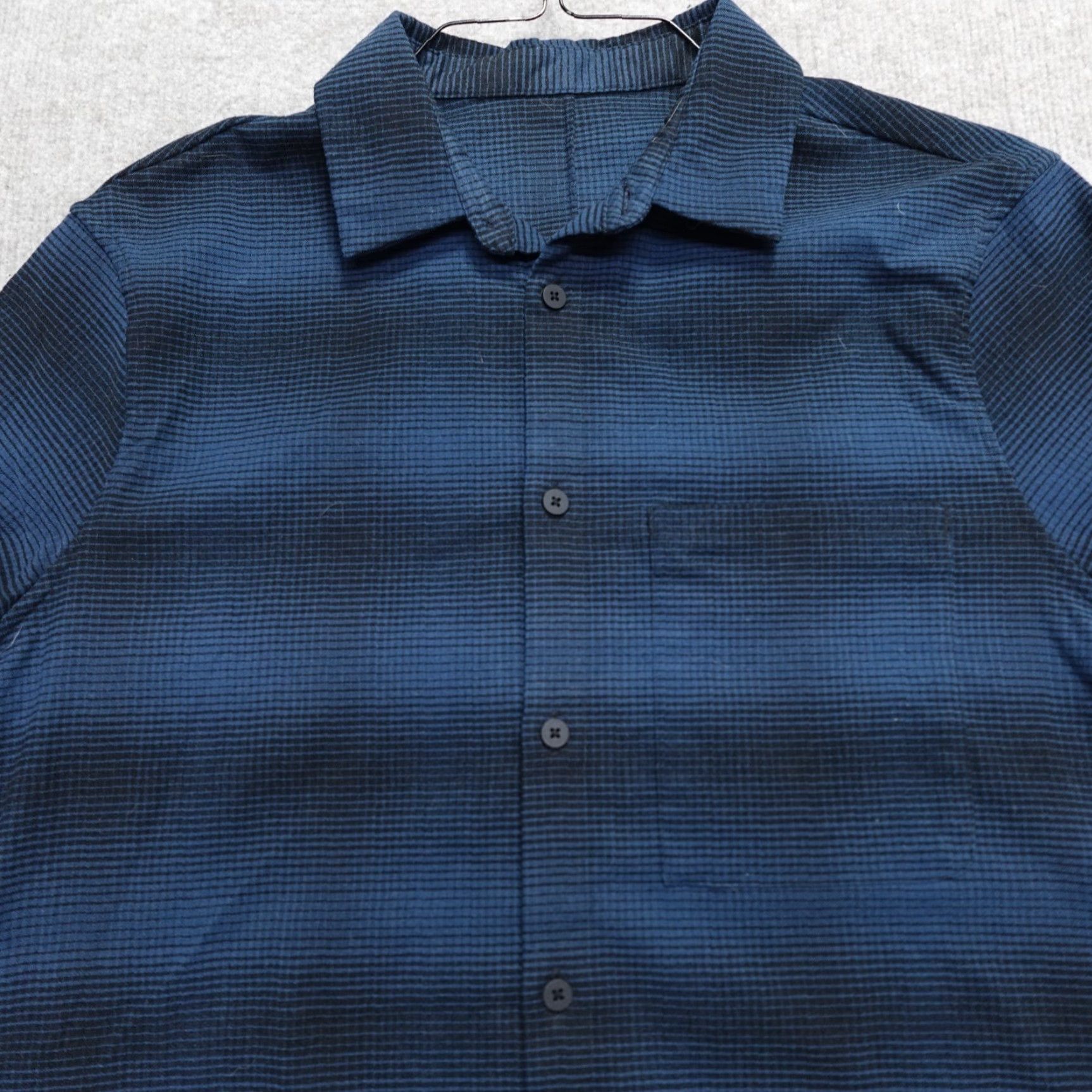 Lululemon Lululemon Shirt M Blue Striped Flannel Button-Up Long Sleeve Mens M Size US M / EU 48-50 / 2 - 3 Thumbnail
